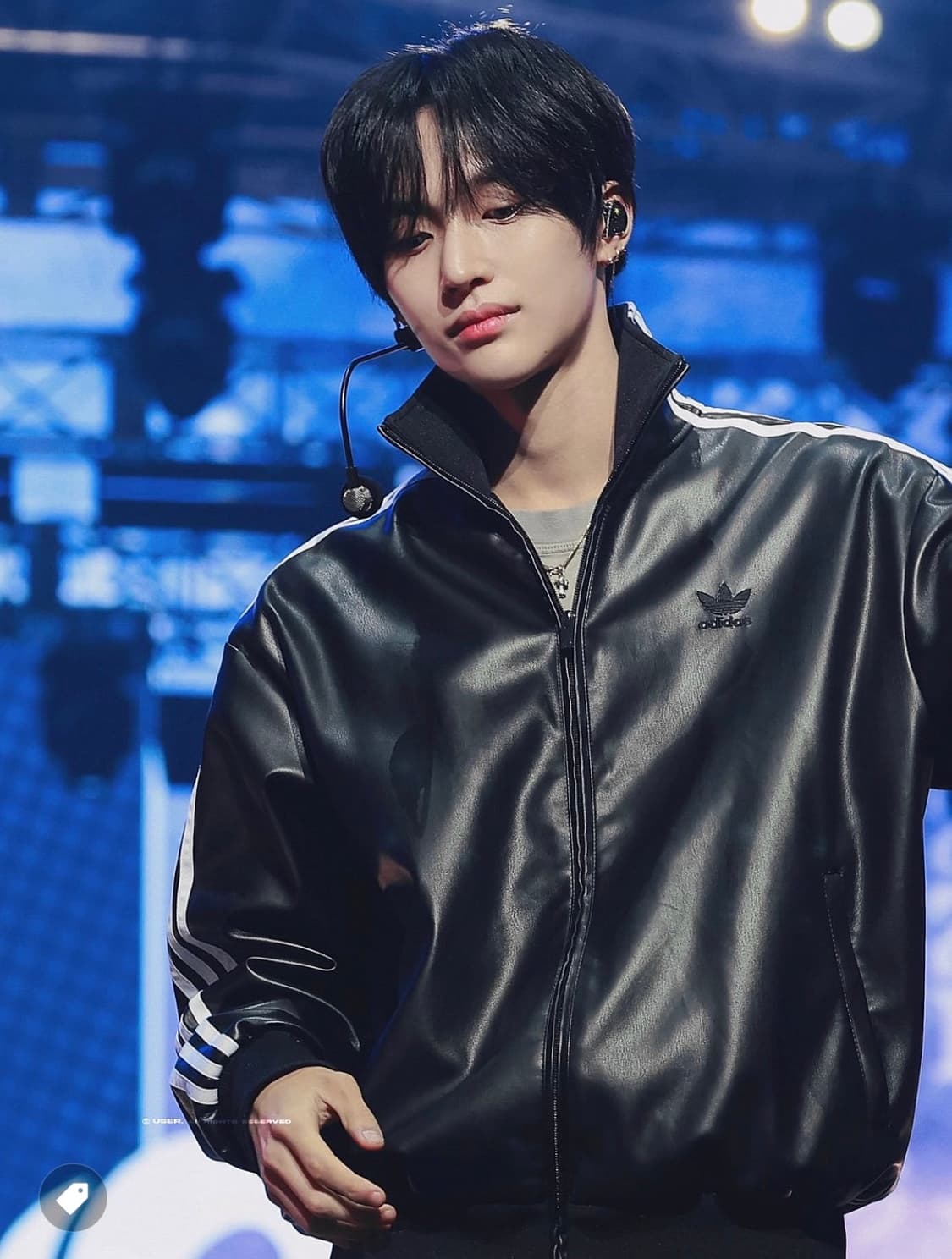 아디다스 포우 레더 아디컬러 3S 루즈 파이어버드 트랙수트 자켓 블랙 - 상품이미지2