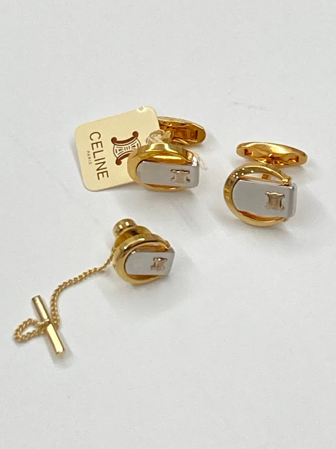 셀린느 넥타이핀(뱃찌형)+커프스링크 세트 상품이미지3