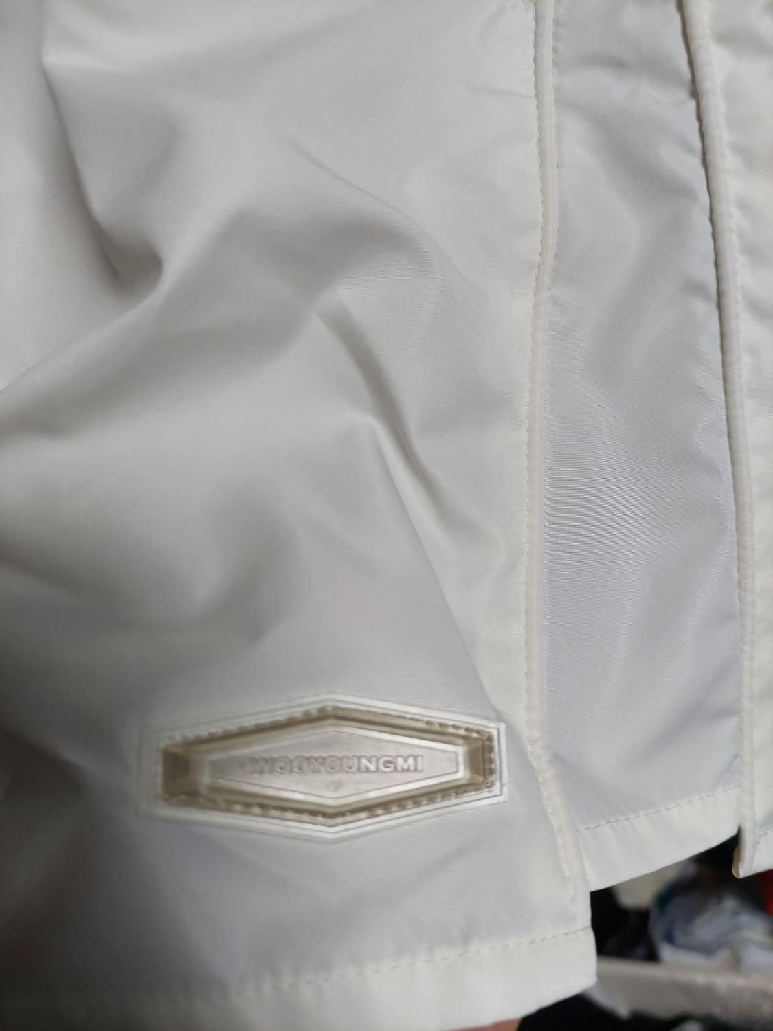 우영미 아이보리 반바지 스윔쇼츠 새제품 46 밴딩 상품이미지2