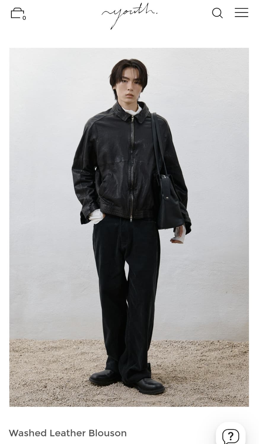 youth 유스 레더 블루종 M 사이즈 구매합니다 상품이미지1