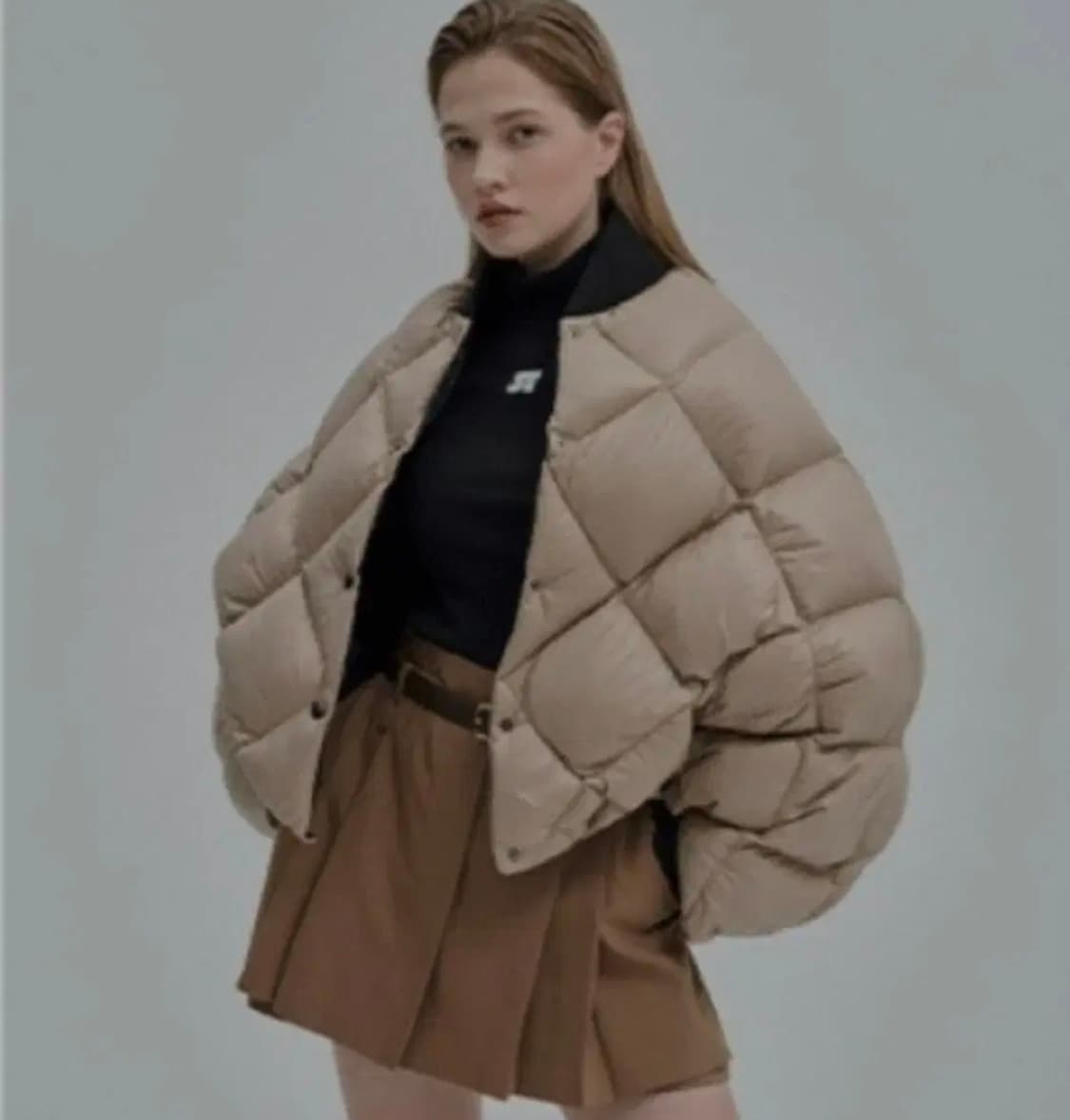 새상품)시스템 패딩망토 상품이미지3