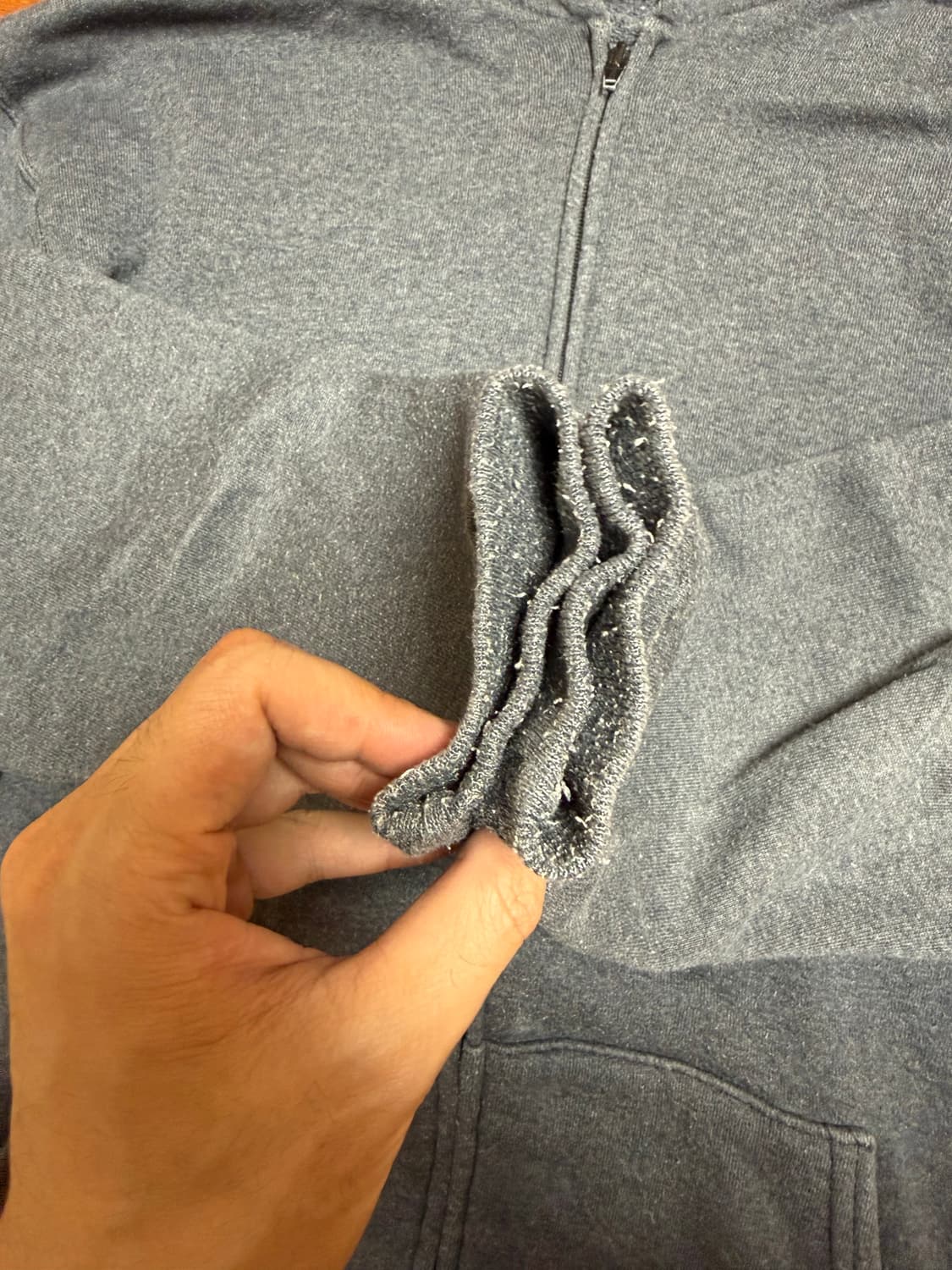 빈티지 러셀 후드집업 차콜 상품이미지4