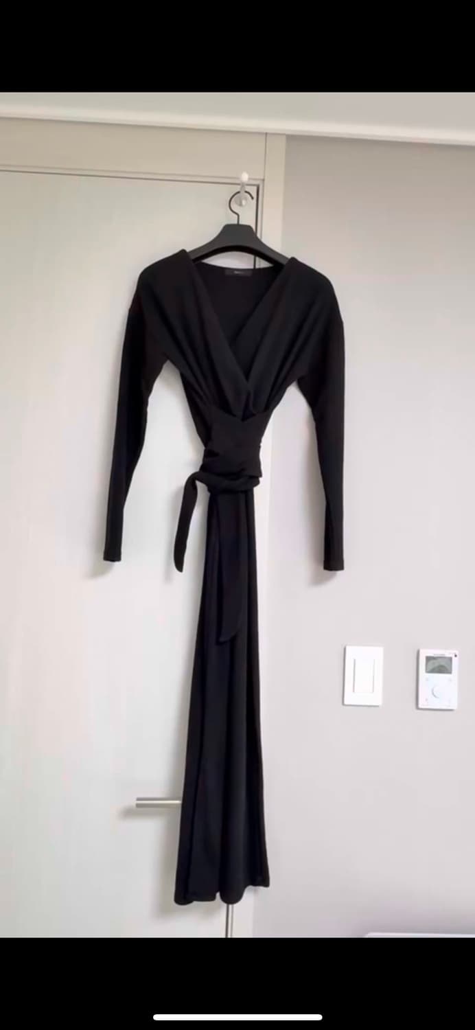 프로스트제이 랩 원피스(롱) 블랙 상품이미지2