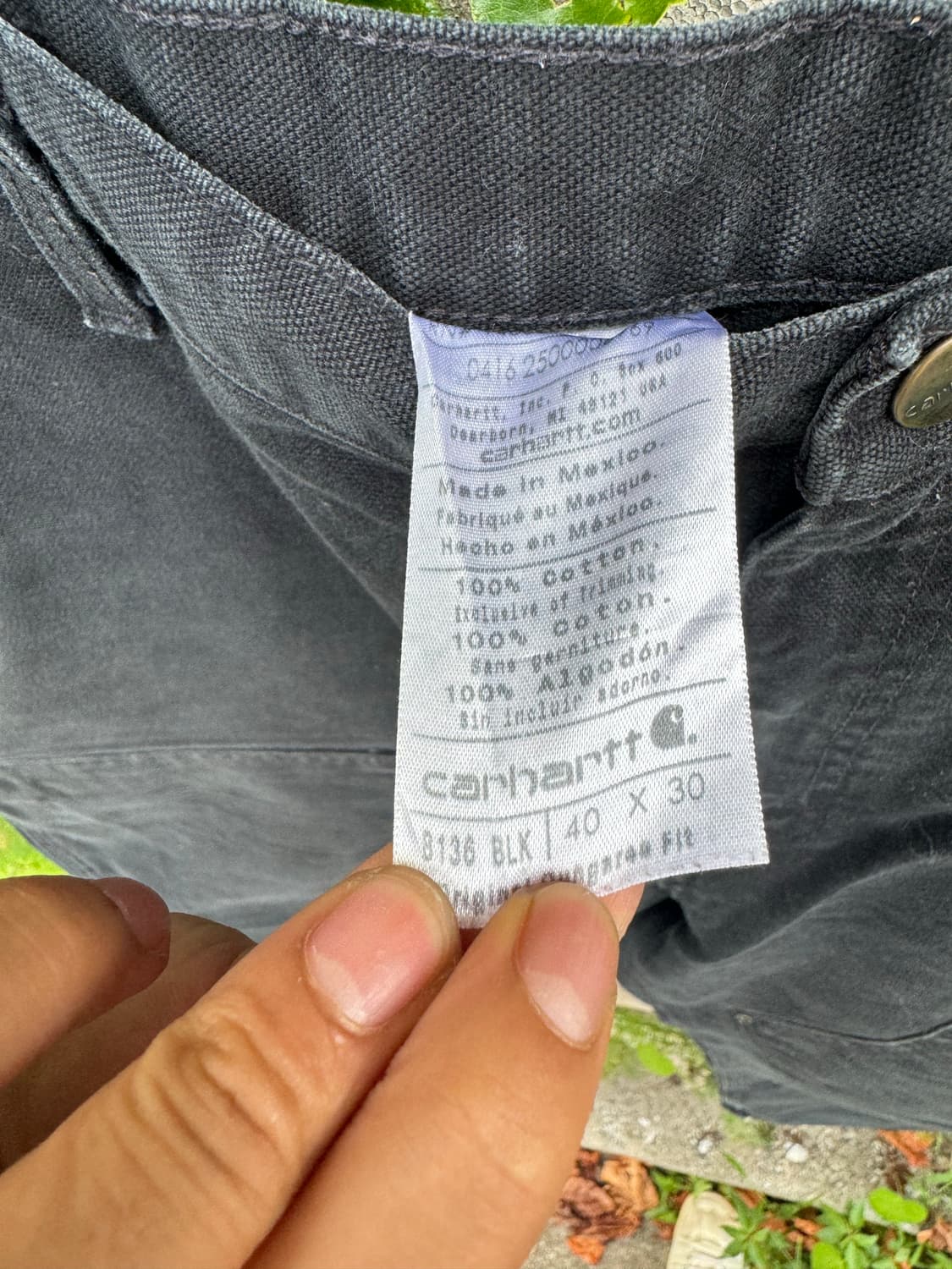 칼하트 b136 blk 블랙 빅사이즈 더블니 카펜터 워크 팬츠 40/30 상품이미지7