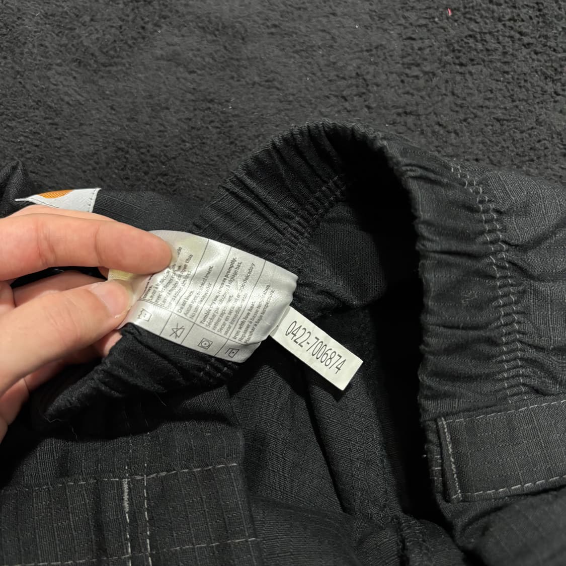 M-L 칼하트 블랙 립스탑 카고팬츠 상품이미지5