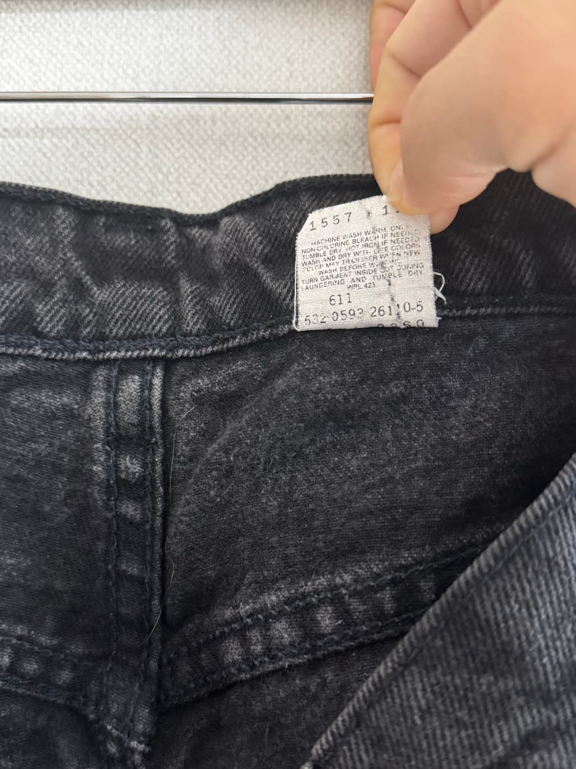 90s LEVIS 554 리바이스 흑청 데님 청바지 34 상품이미지5