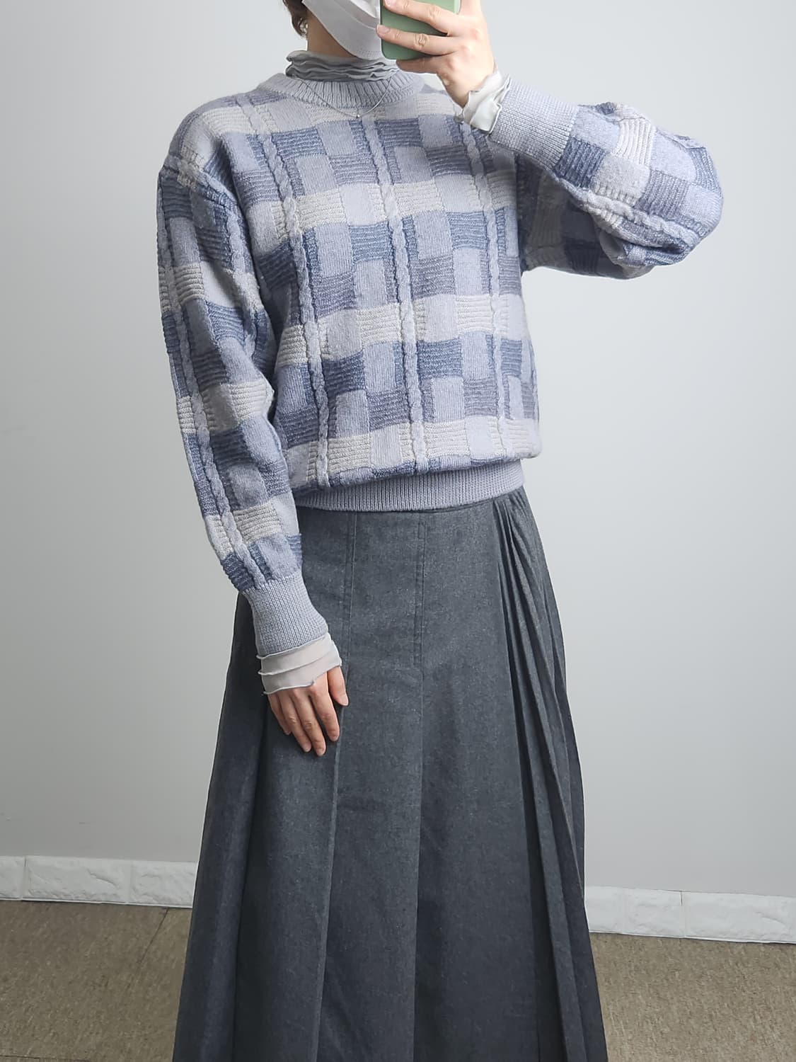 스퀘어 꼬임 니트 상품이미지5