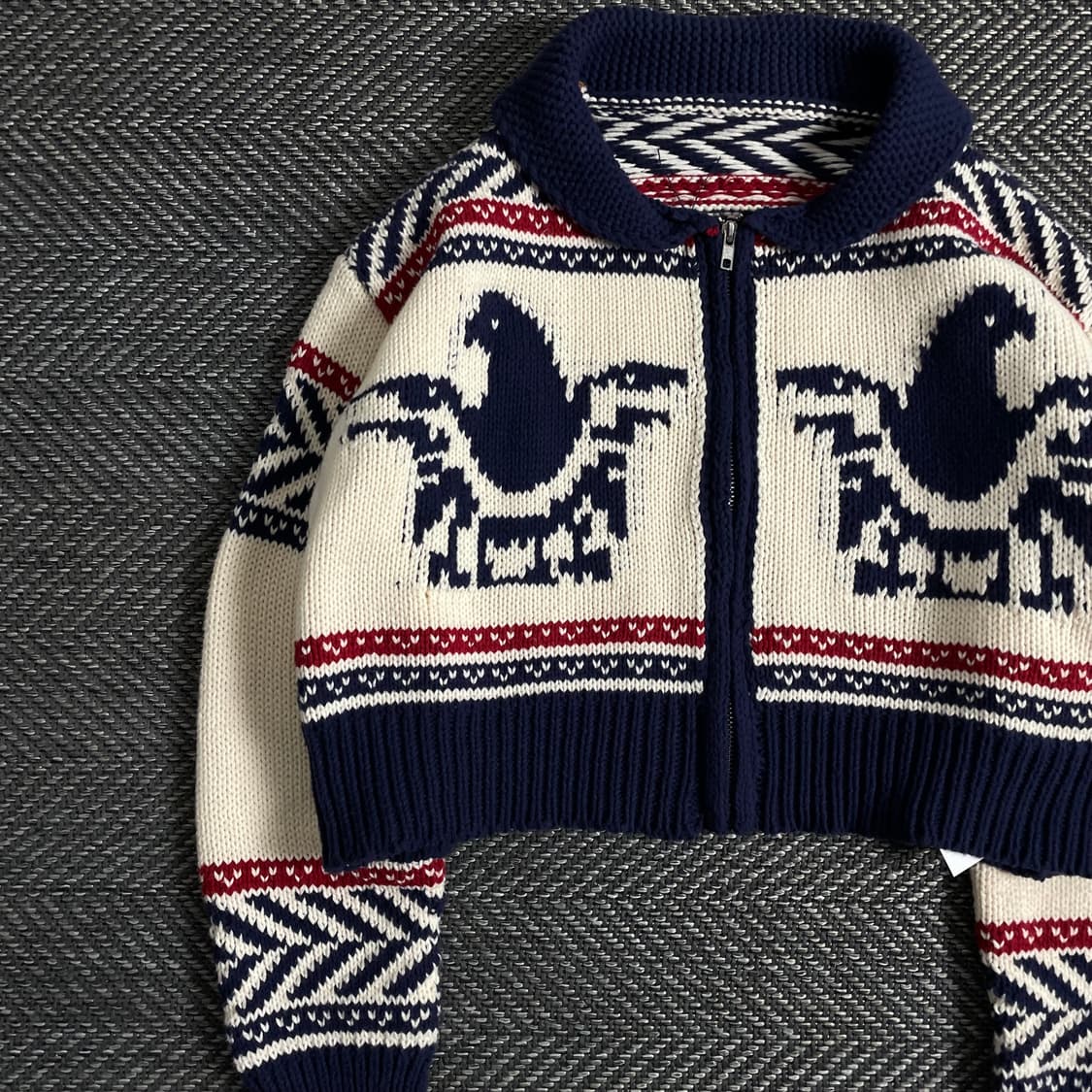 빈티지 우먼스 크롭 코위찬 자켓o 2940 상품이미지3