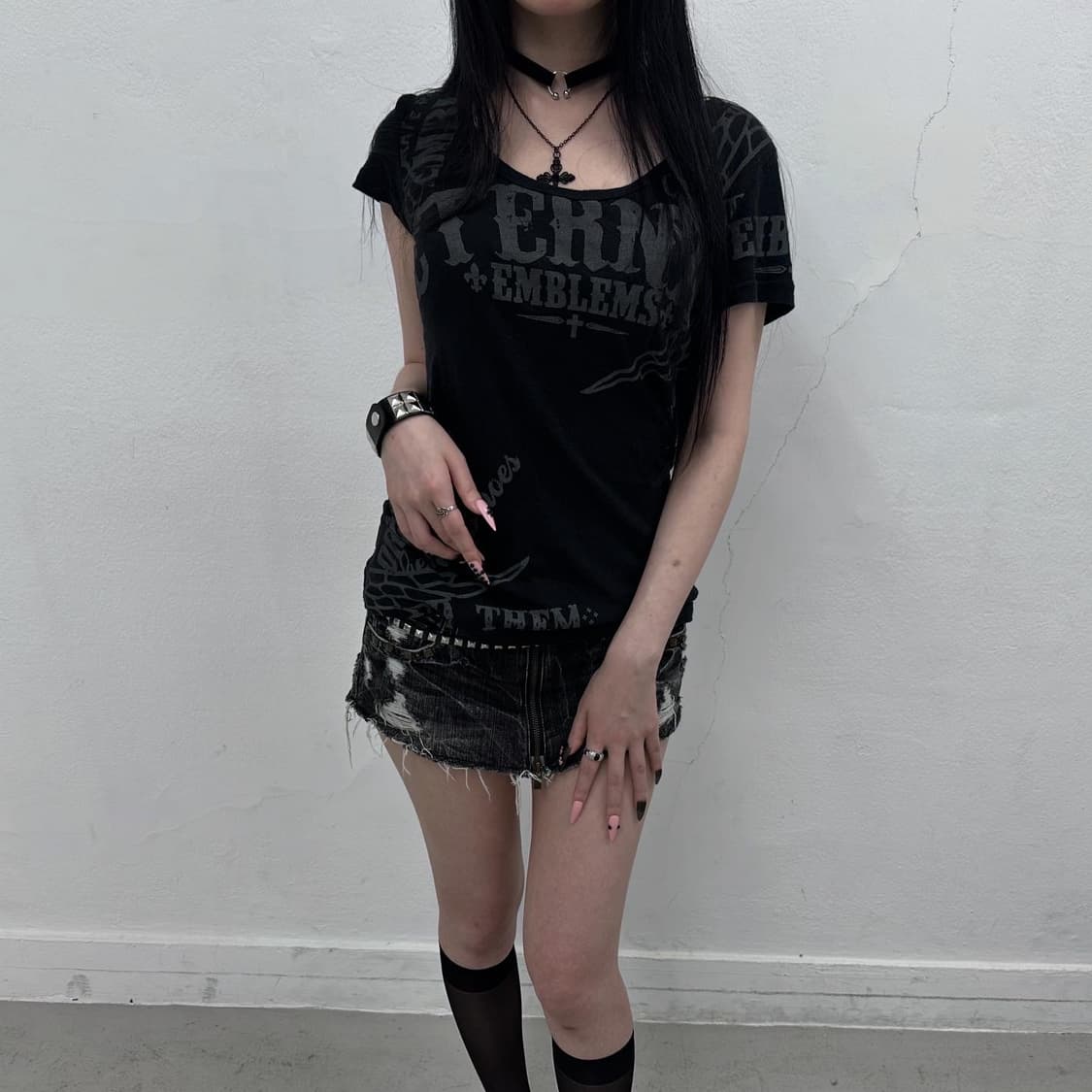 Glitz back wing print short 상품이미지2