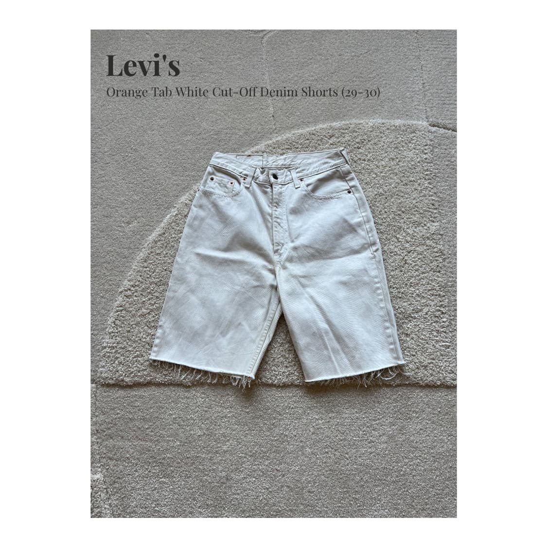 90s Levi's 881 오렌지탭 커팅 데님 쇼츠 (28-29) 상품이미지1