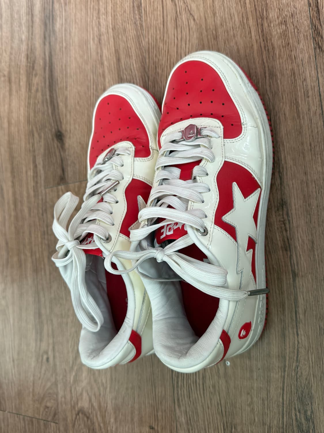 OG 베이프 스타 스니커즈 레드 265mm 상품이미지3