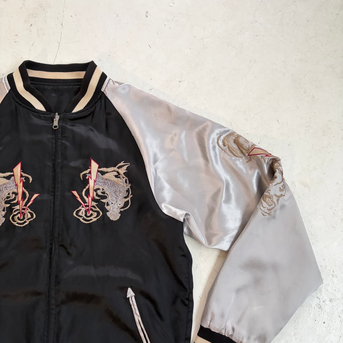 on board 빈티지 리버시블 스카잔 L 상품이미지3