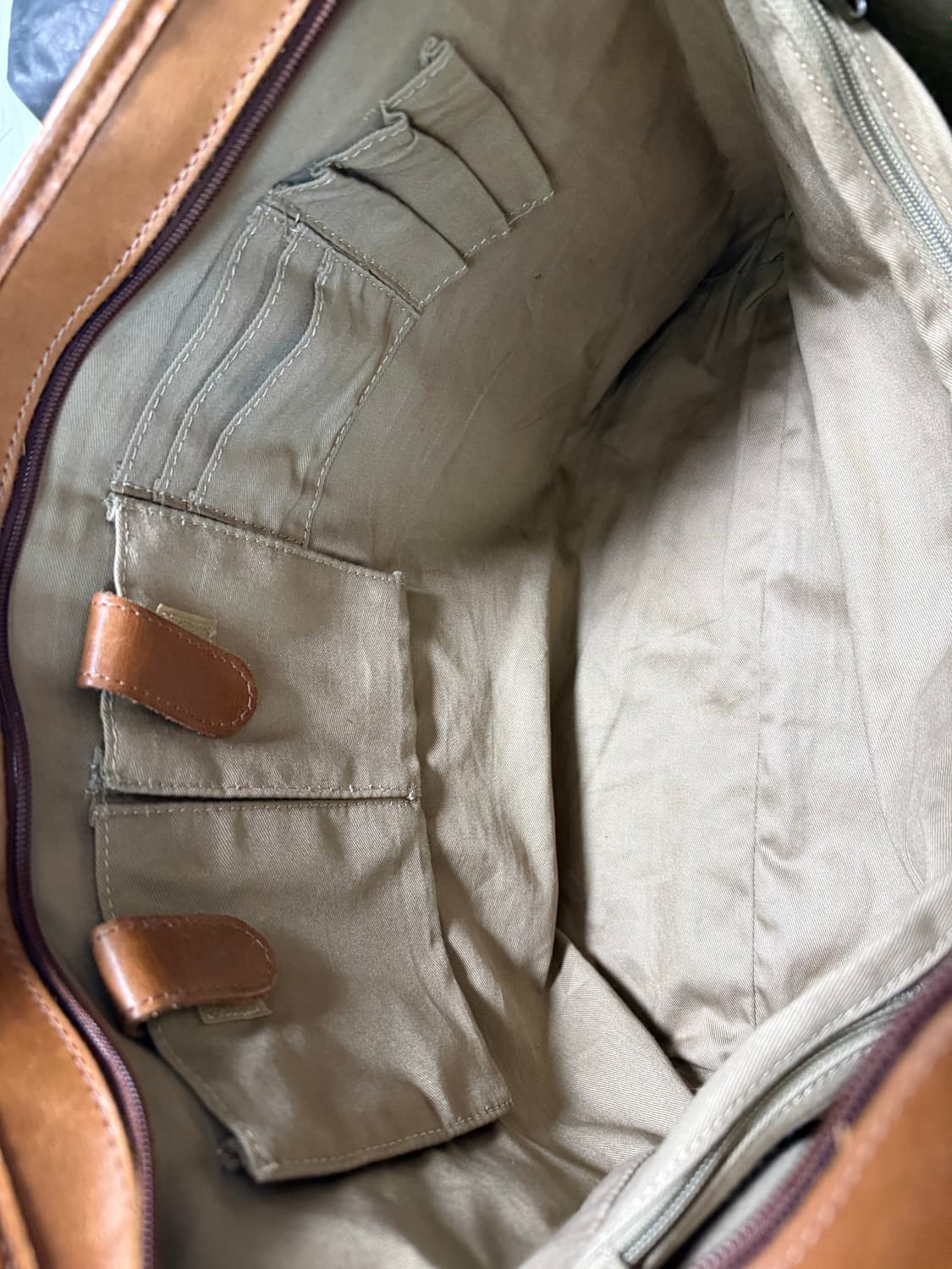 (OS)엘엘빈 레더 라지 토트백 브라운 상품이미지4