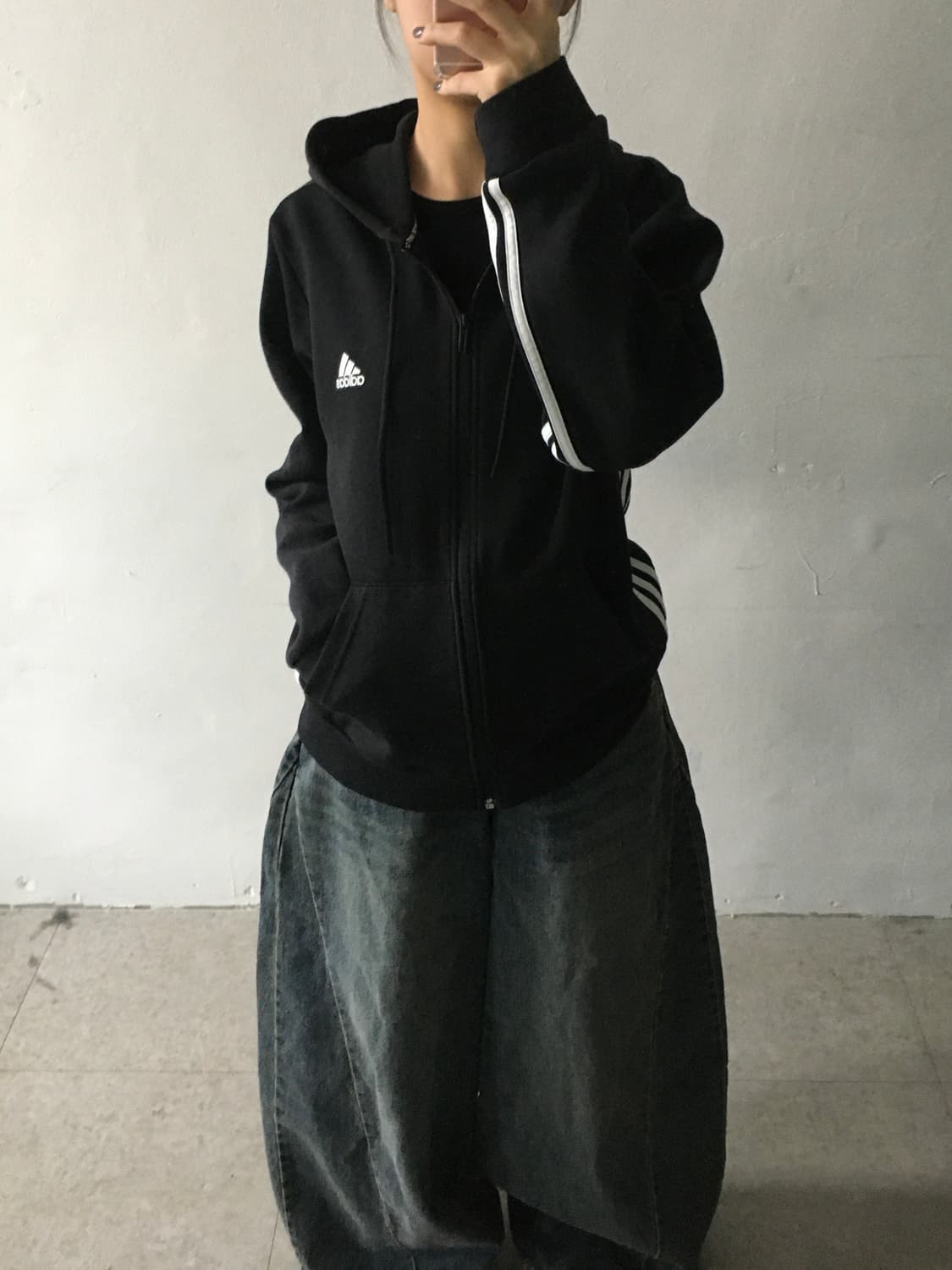 아디다스 삼선라인 후드집업 상품이미지1