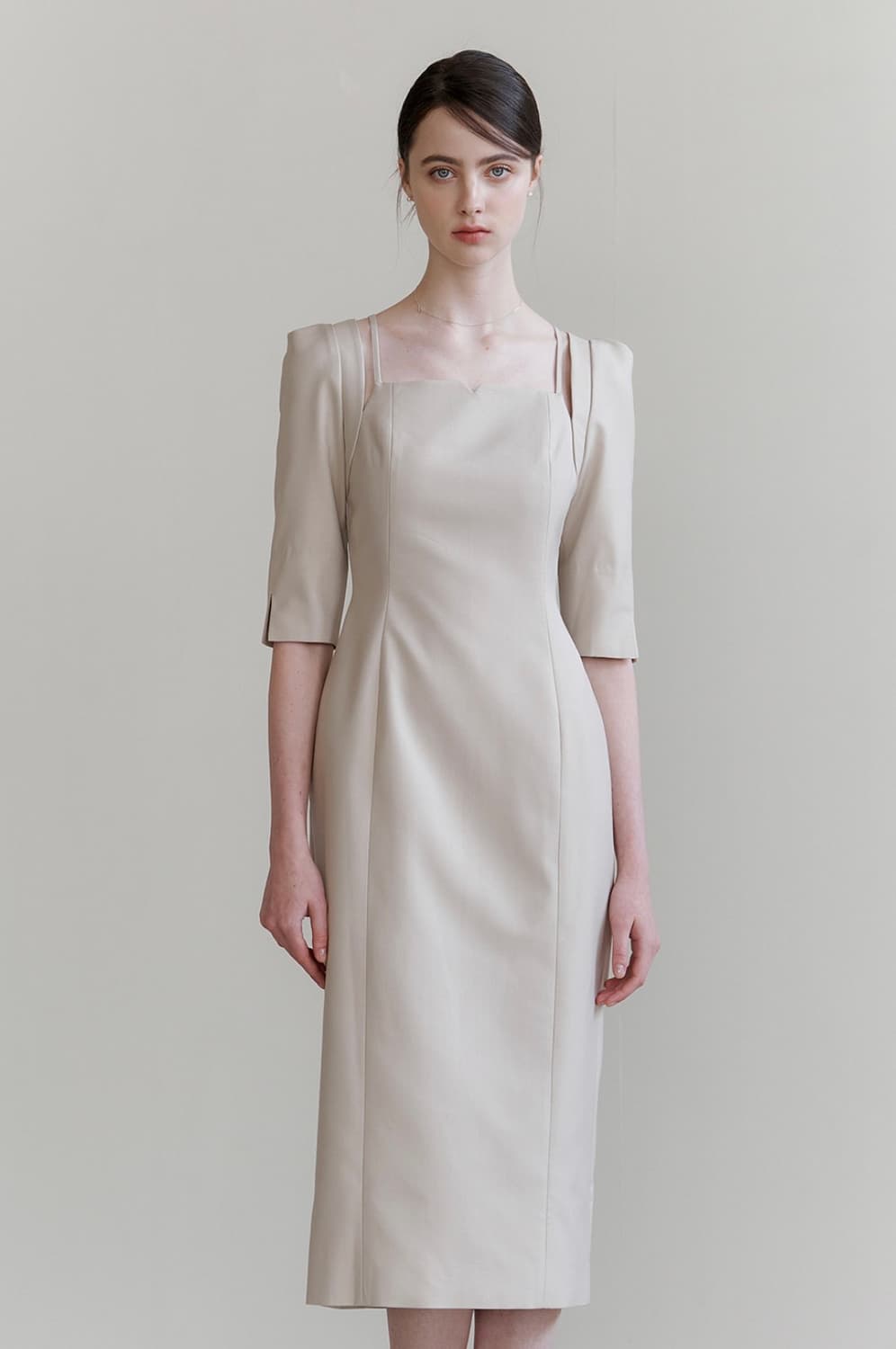 플로움 flowoom andy dress beige 상품이미지2