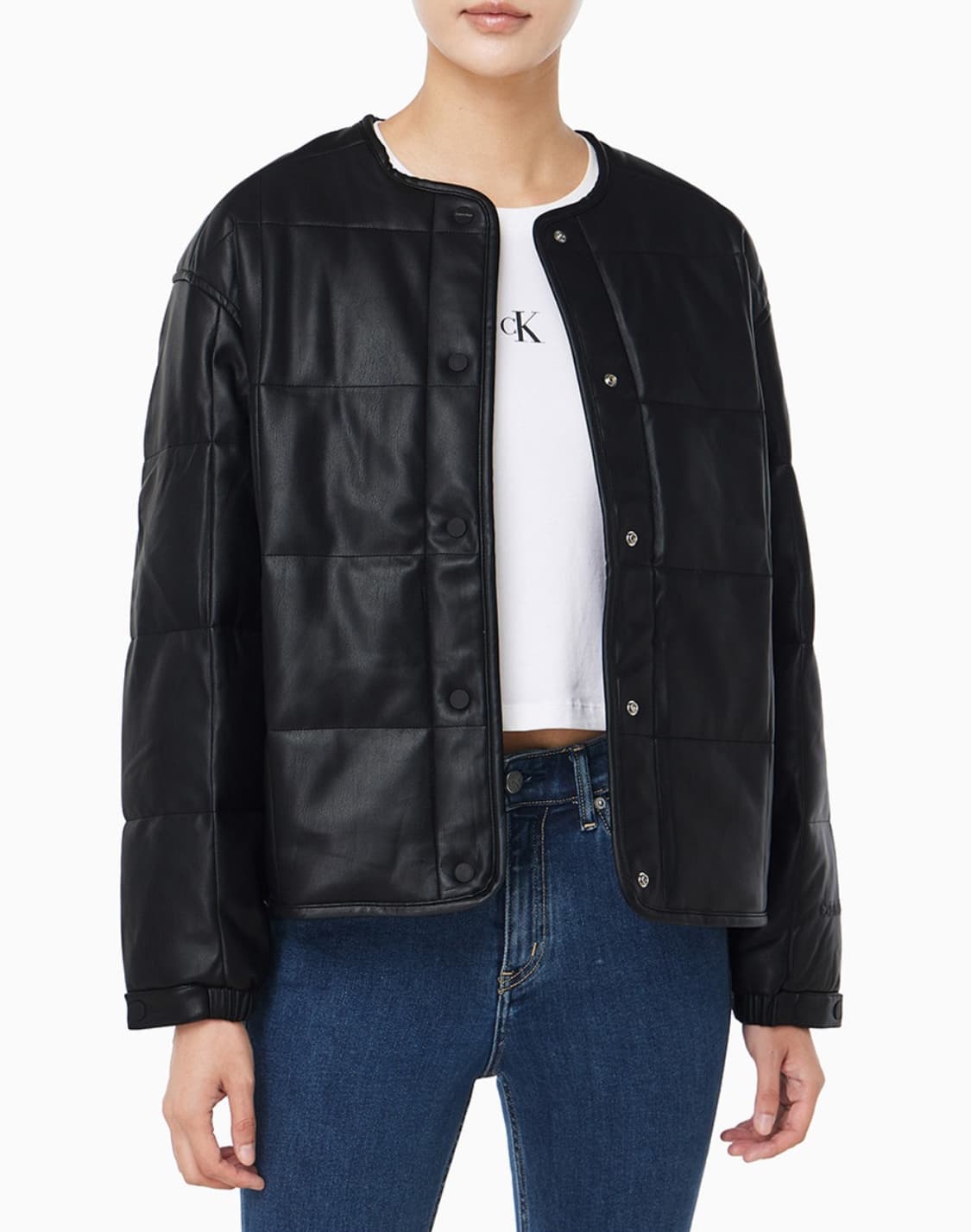 캘빈클라인 레더 패딩 상품이미지2