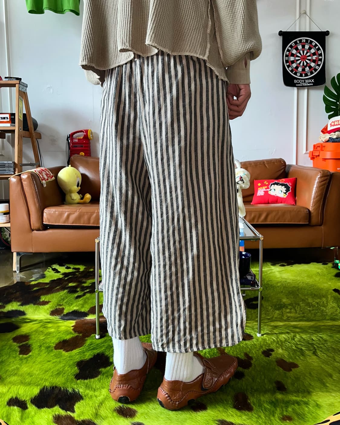 Cloud-Mine Stripe Bermuda Skirt Pants 상품이미지2