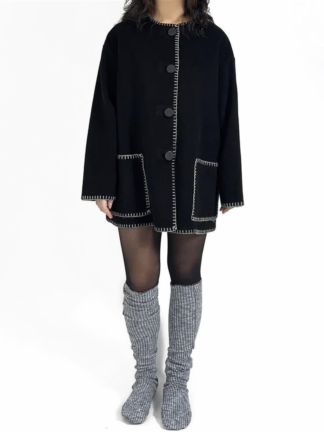 un altro stitch coat 상품이미지2