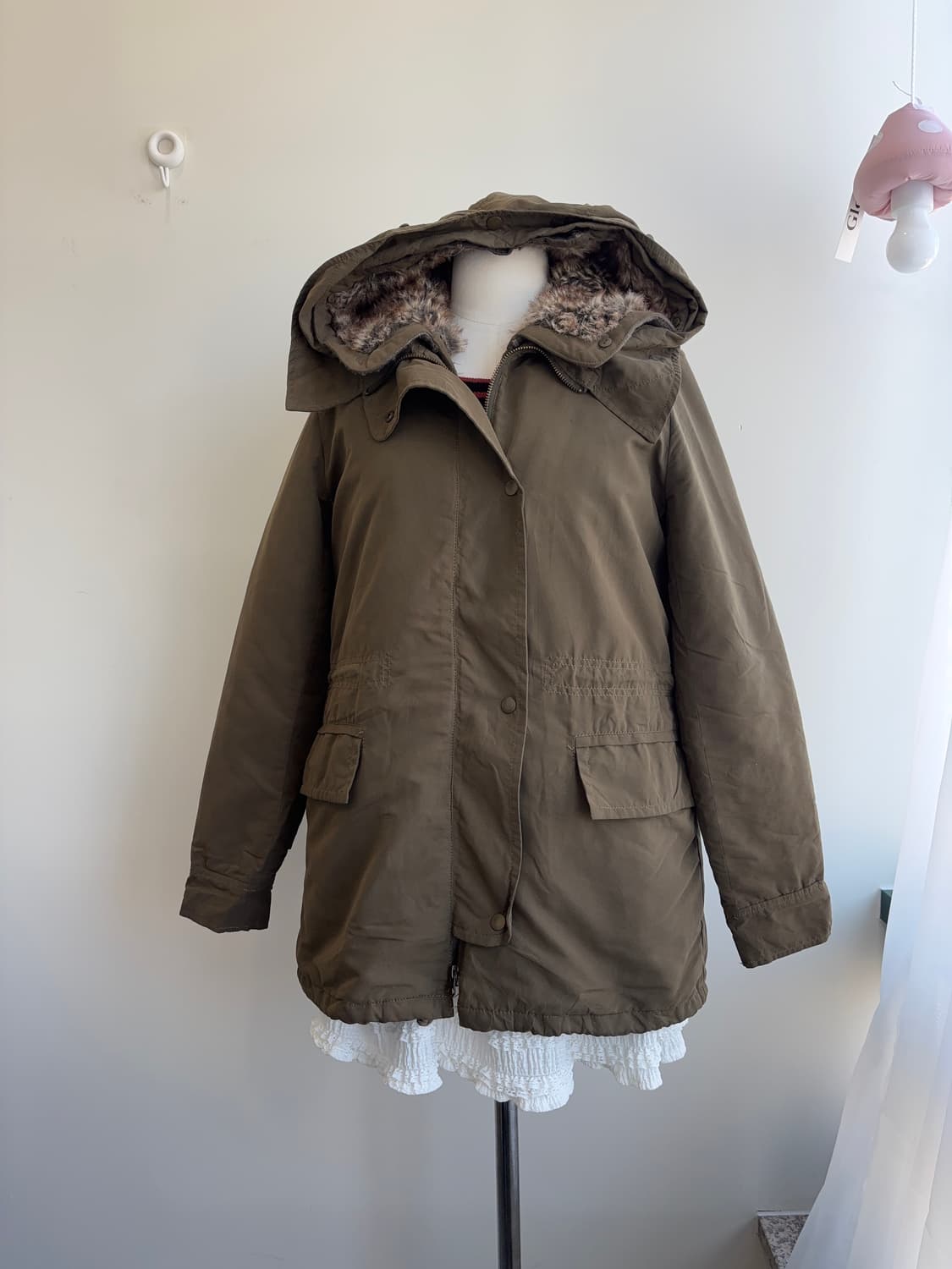 라쿤 내피 카키브라운 야상 점퍼 상품이미지10