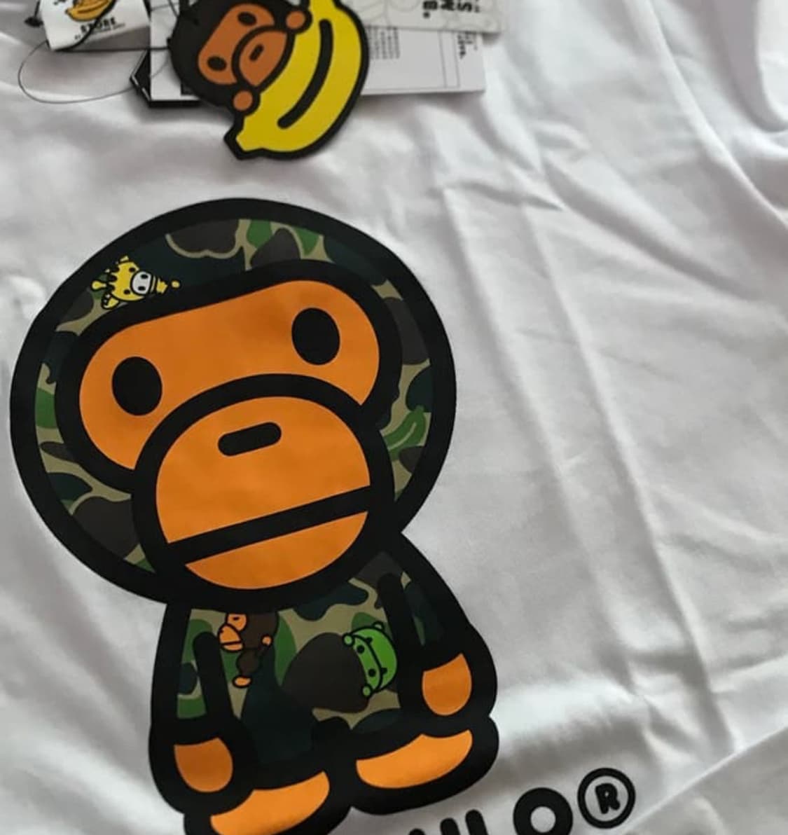 (W) BAPE Milo Regular Fit T-Shirt White 상품이미지1
