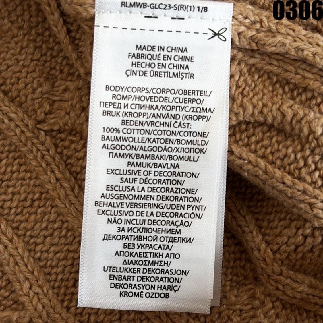 폴로 랄프로렌 클래식 케이블 니트 XL 0306 신형  상품이미지7