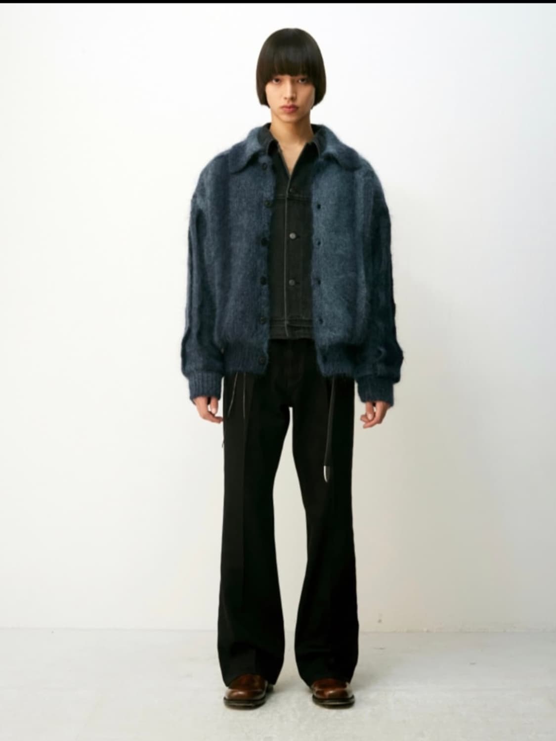 쿠어 그라데이션 모헤어 가디건 m 상품이미지4