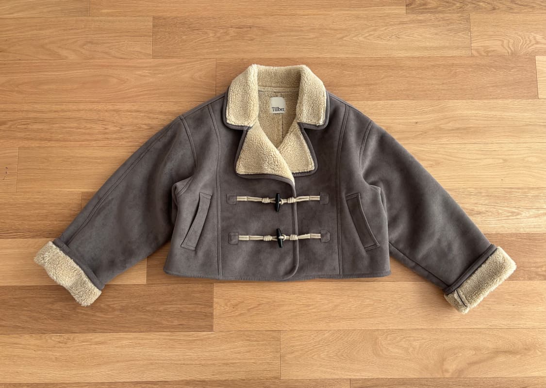 Tillber 틸버 스웨이드 더플 숏 무스탕 상품이미지1