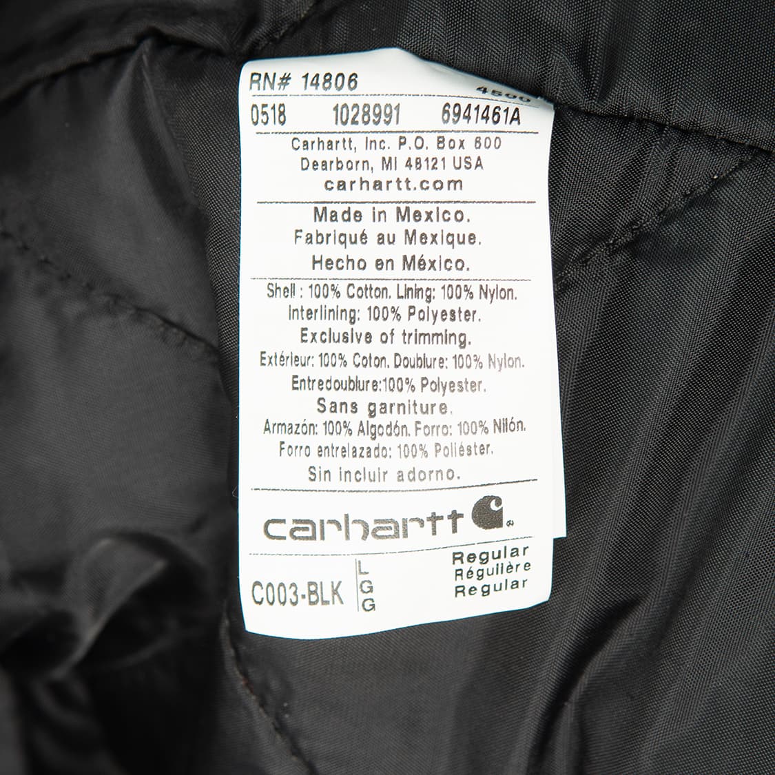 [110] 칼하트 C003 아크틱 덕 트레디셔널 코트 블랙 MO-2545 상품이미지9