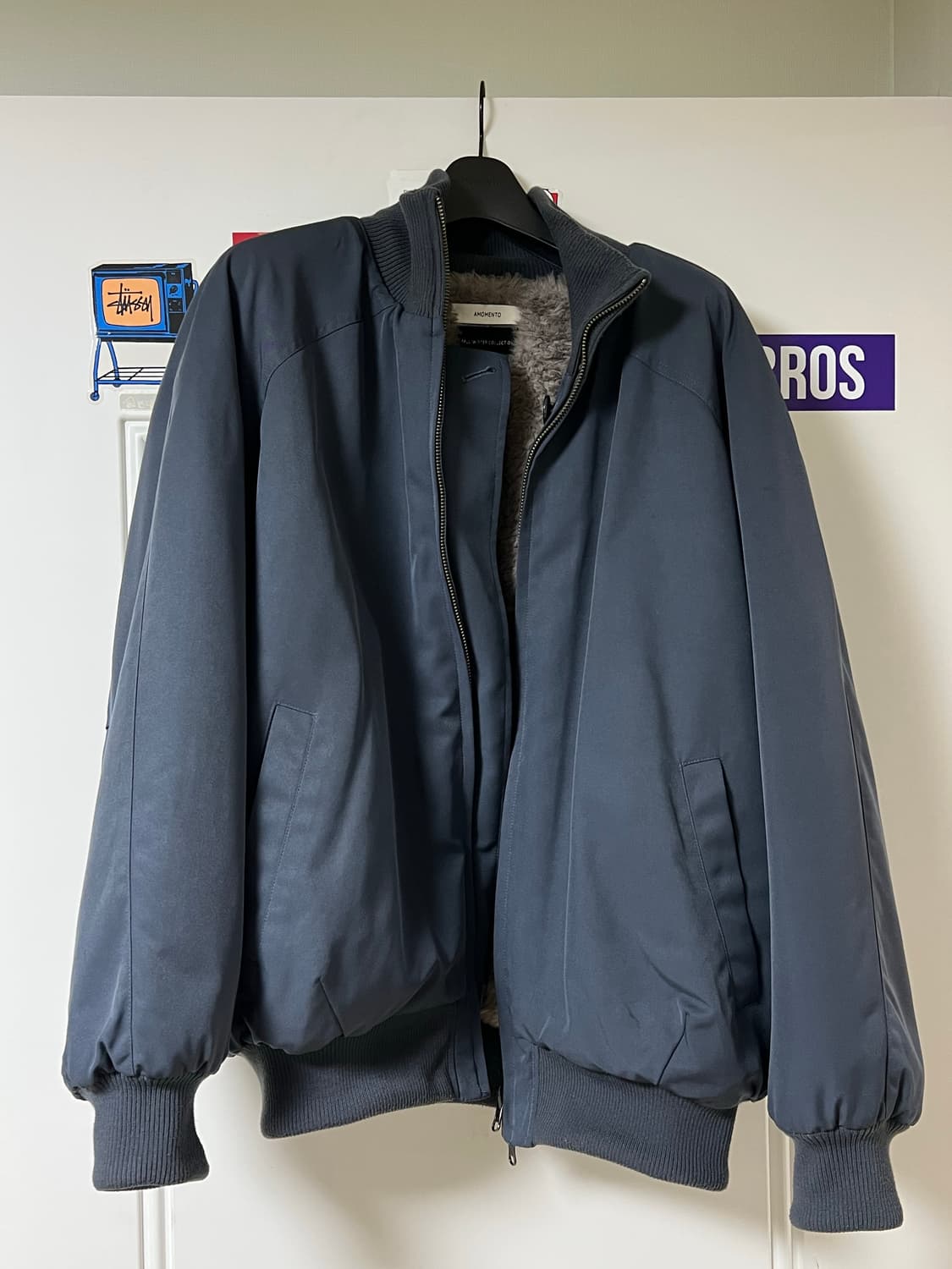 [M] 아모멘토 남성 리버시블 오버사이즈 시어링 점퍼 상품이미지5