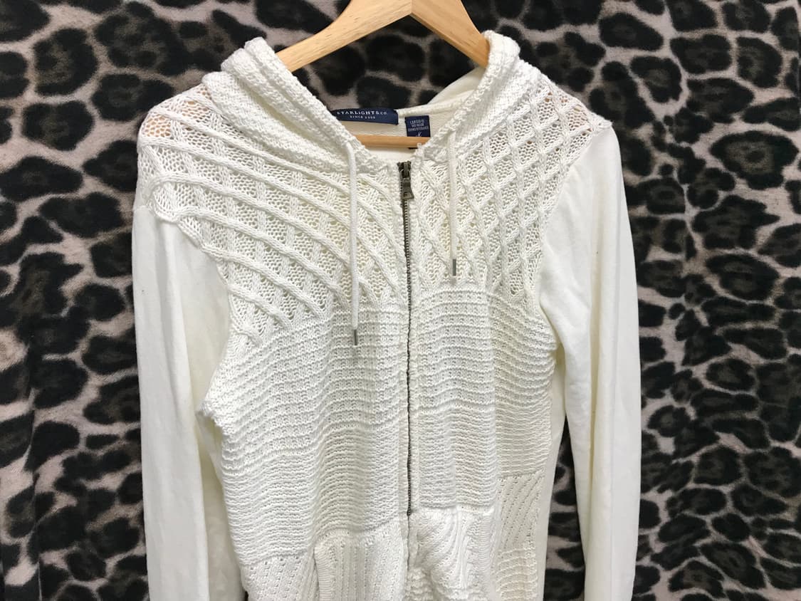 Vtg 루즈핏 니트 후드집업 상품이미지2