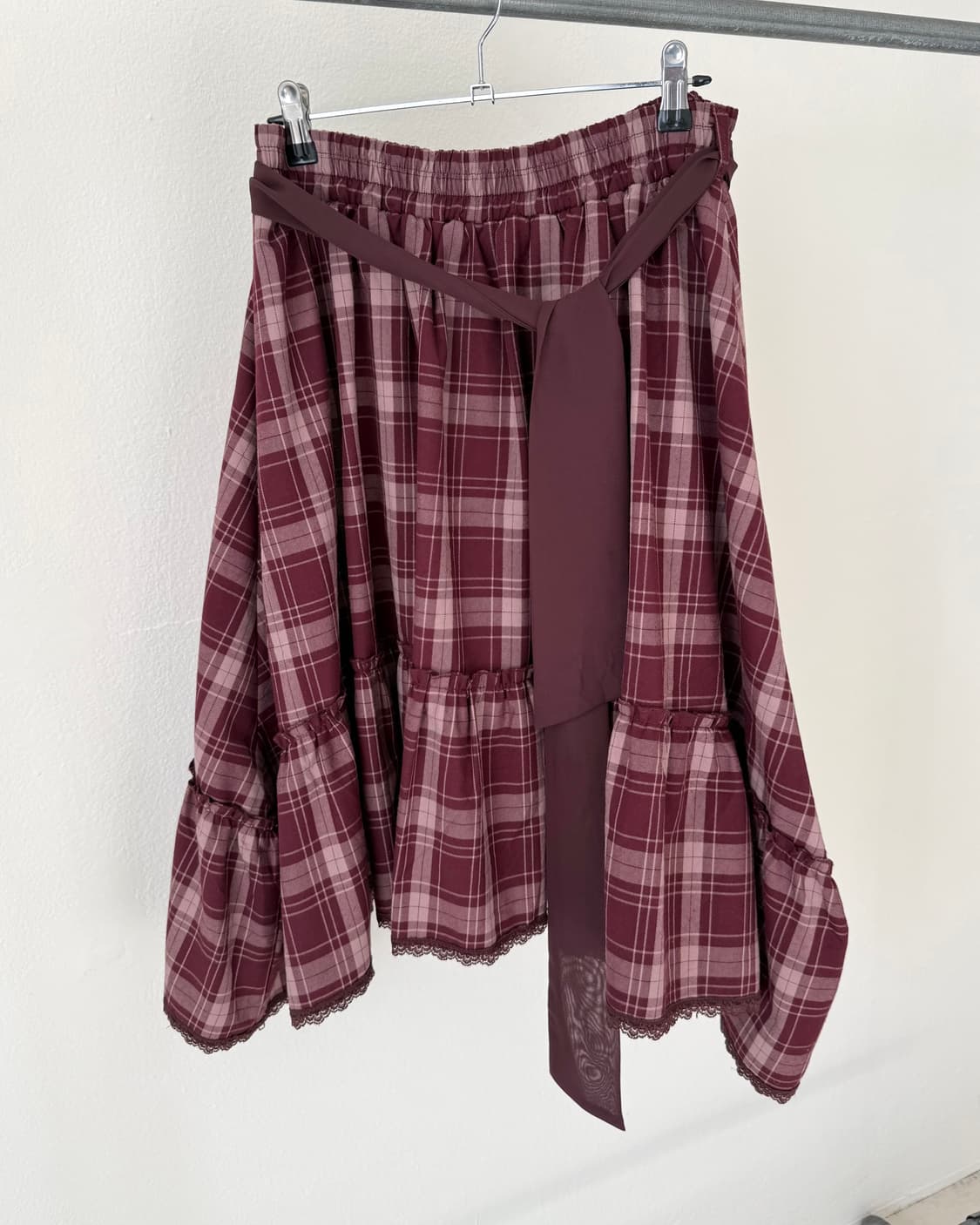 Axes femme 체크 스커트 상품이미지3