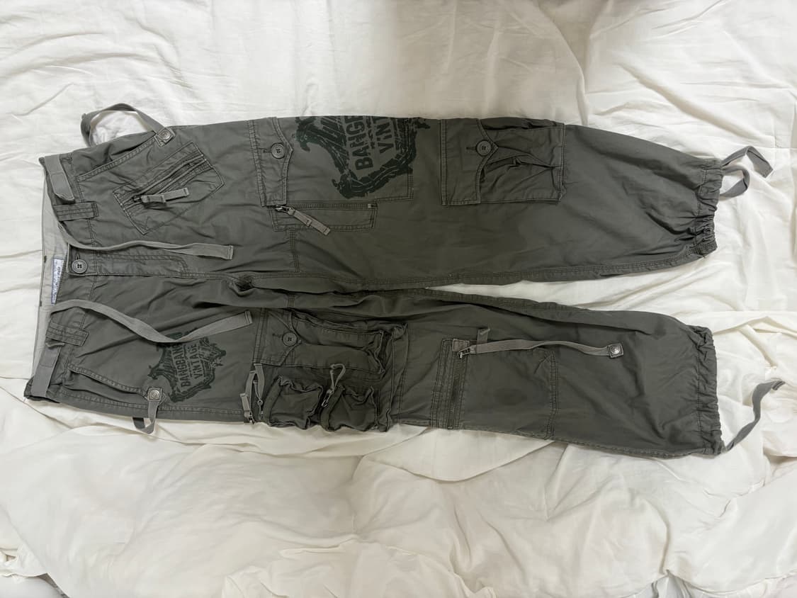 뱅뱅 빈티지 진스 카고 유틸리티 포켓 워크팬츠 상품이미지4