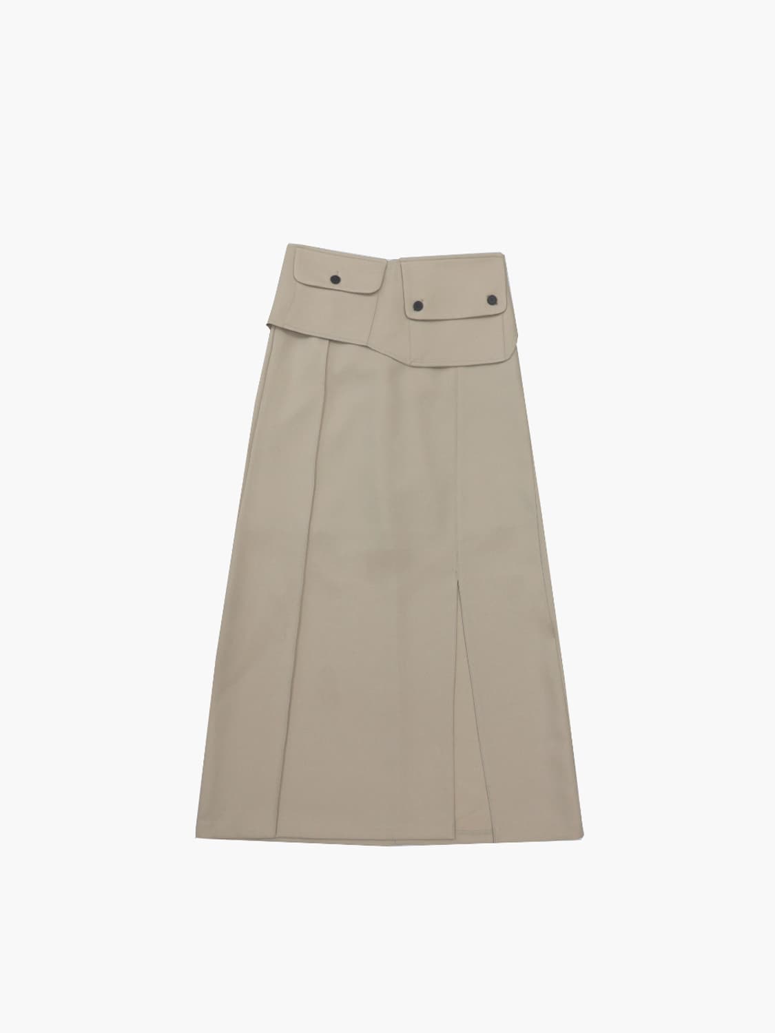 새상품) 포켓 레이어드 롱 스커트 베이지 상품이미지10