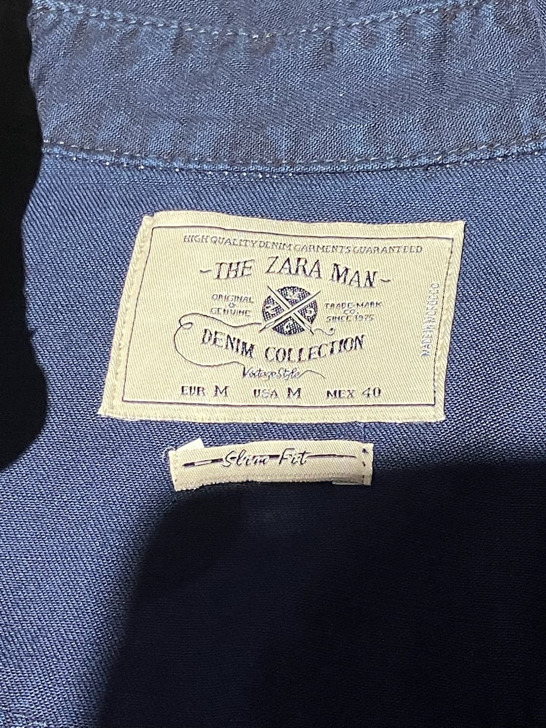 ZARA MAN 데님 컬렉션 체크 남방 M 상품이미지8