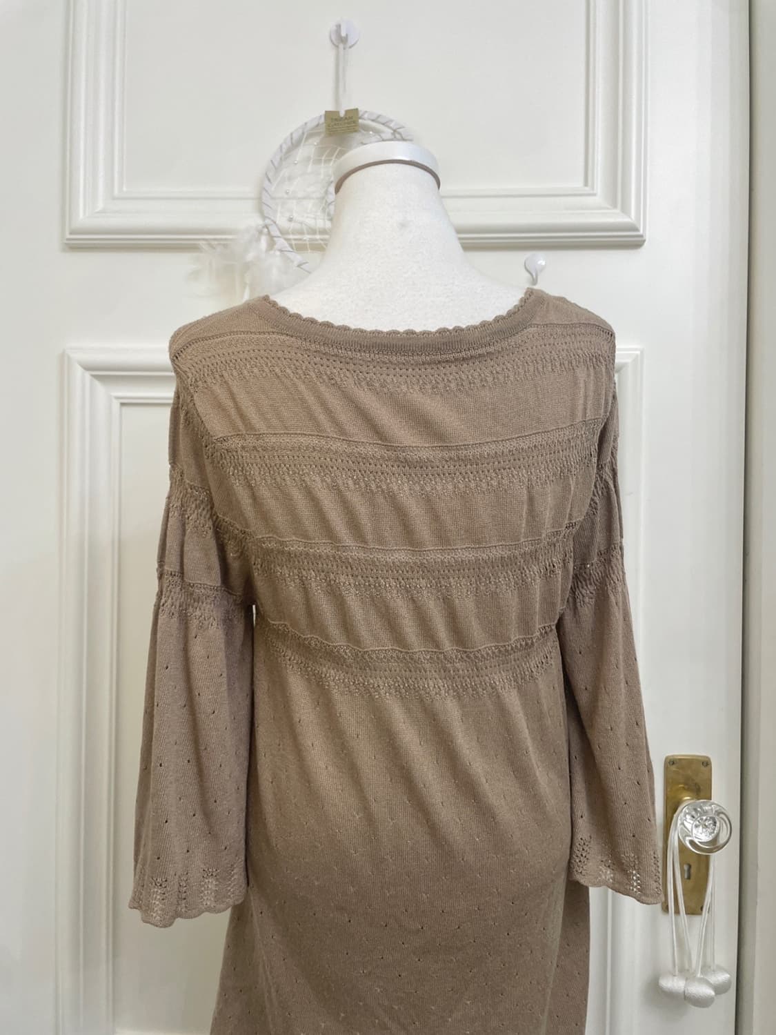 milk brown crochet long cardigan 상품이미지4