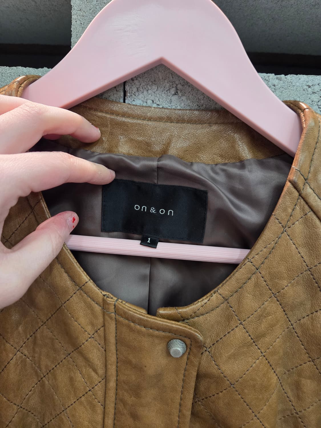 on n on lambskin 양가죽 레더자켓 상품이미지8