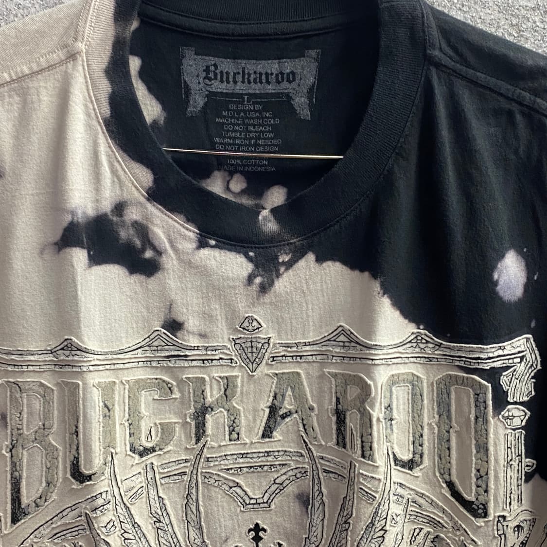 버커루 빅로고 타이다이 스컬 반팔티 B4626 상품이미지3