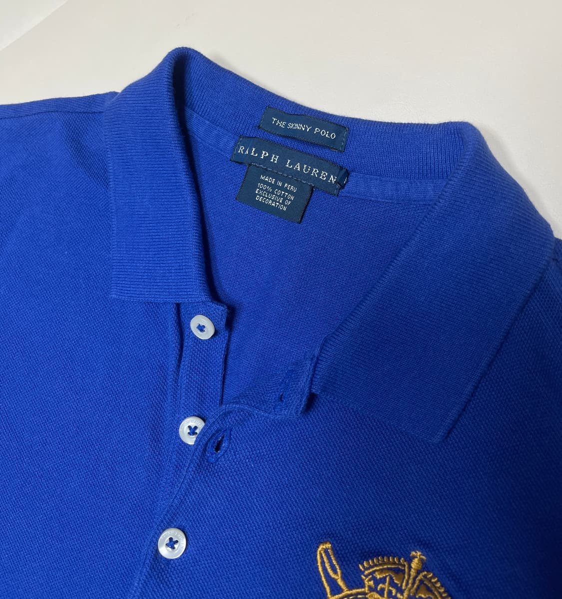 새상품)폴로 랄프로렌 롱슬리브 카라티 블루 상품이미지3