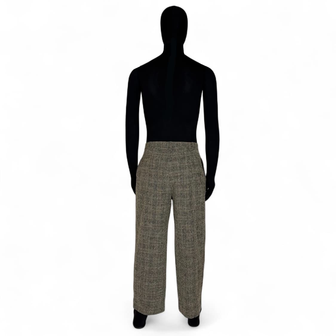 칸 kan 트위드 체크 울 트라우저 슬랙스 팬츠 상품이미지2