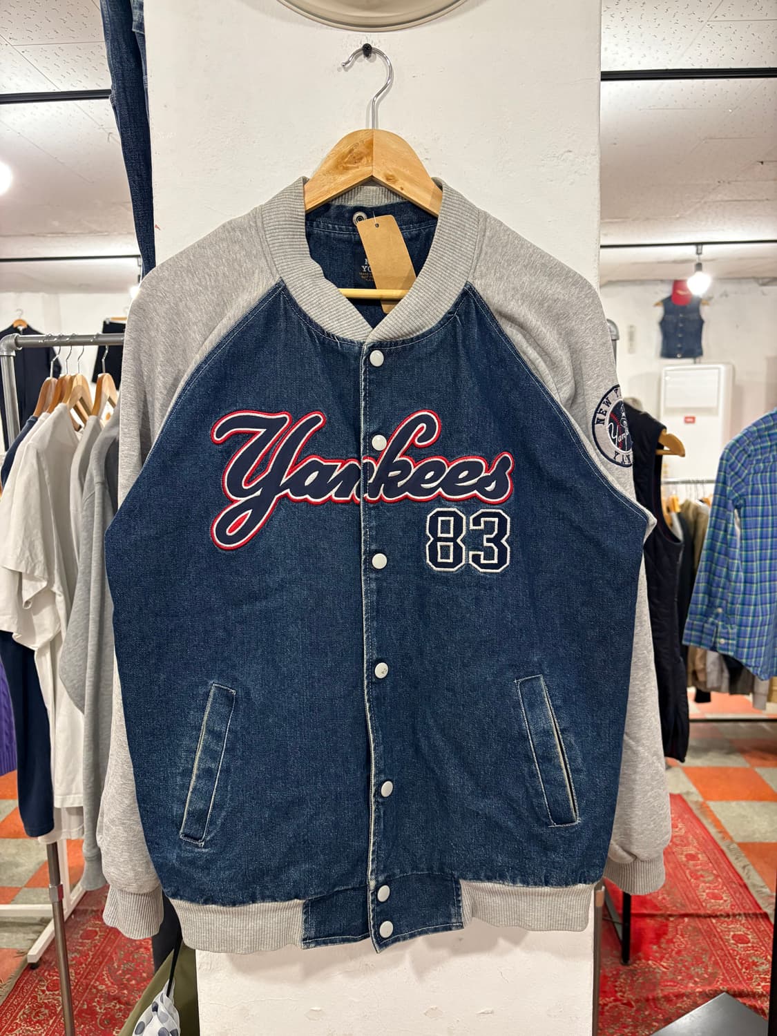 데님 바시티자켓 상품이미지3