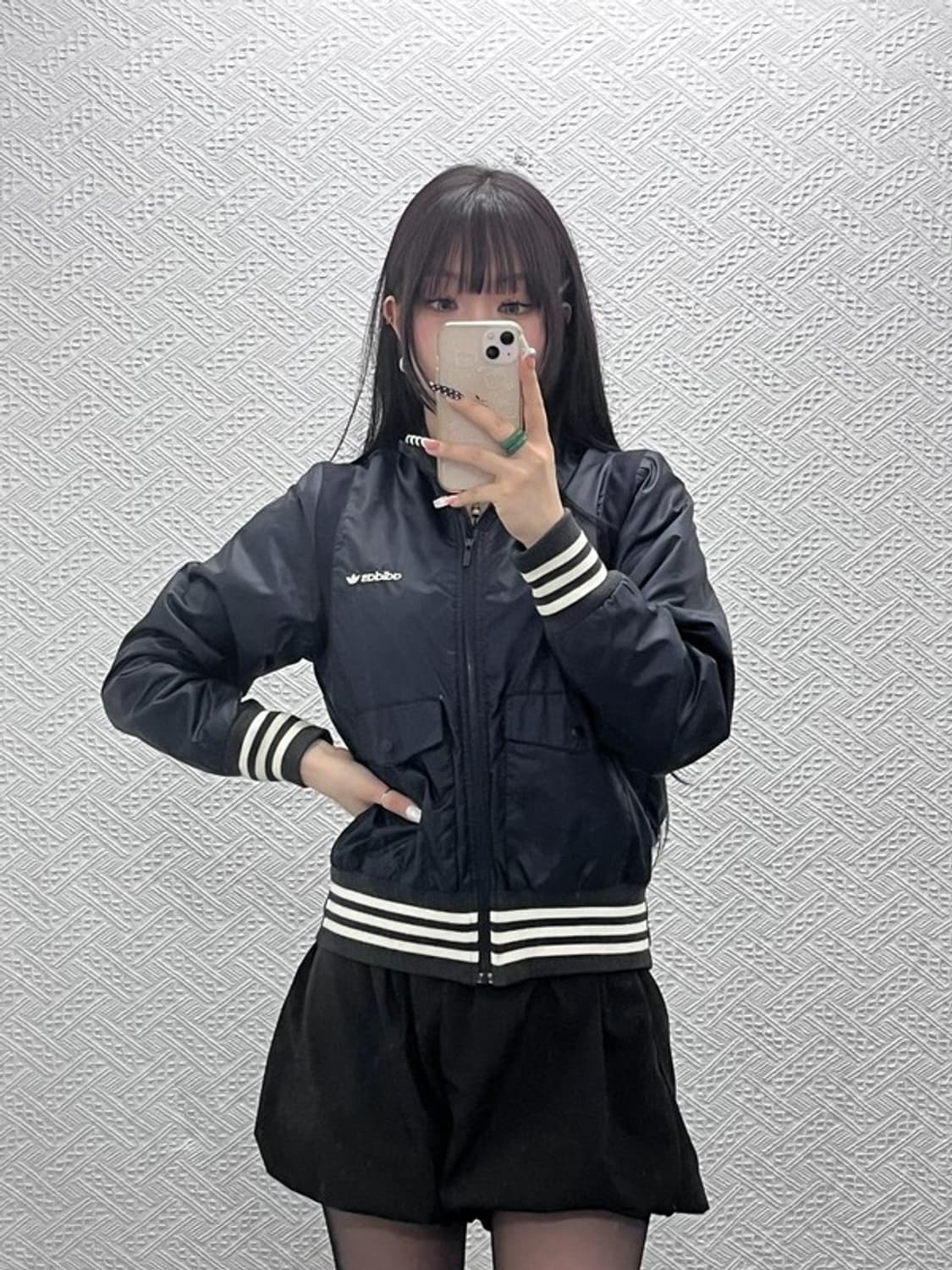 아디다스 흑탭 레트로 윈터 프렌체스카 바시티 자켓 95 C10695 상품이미지2