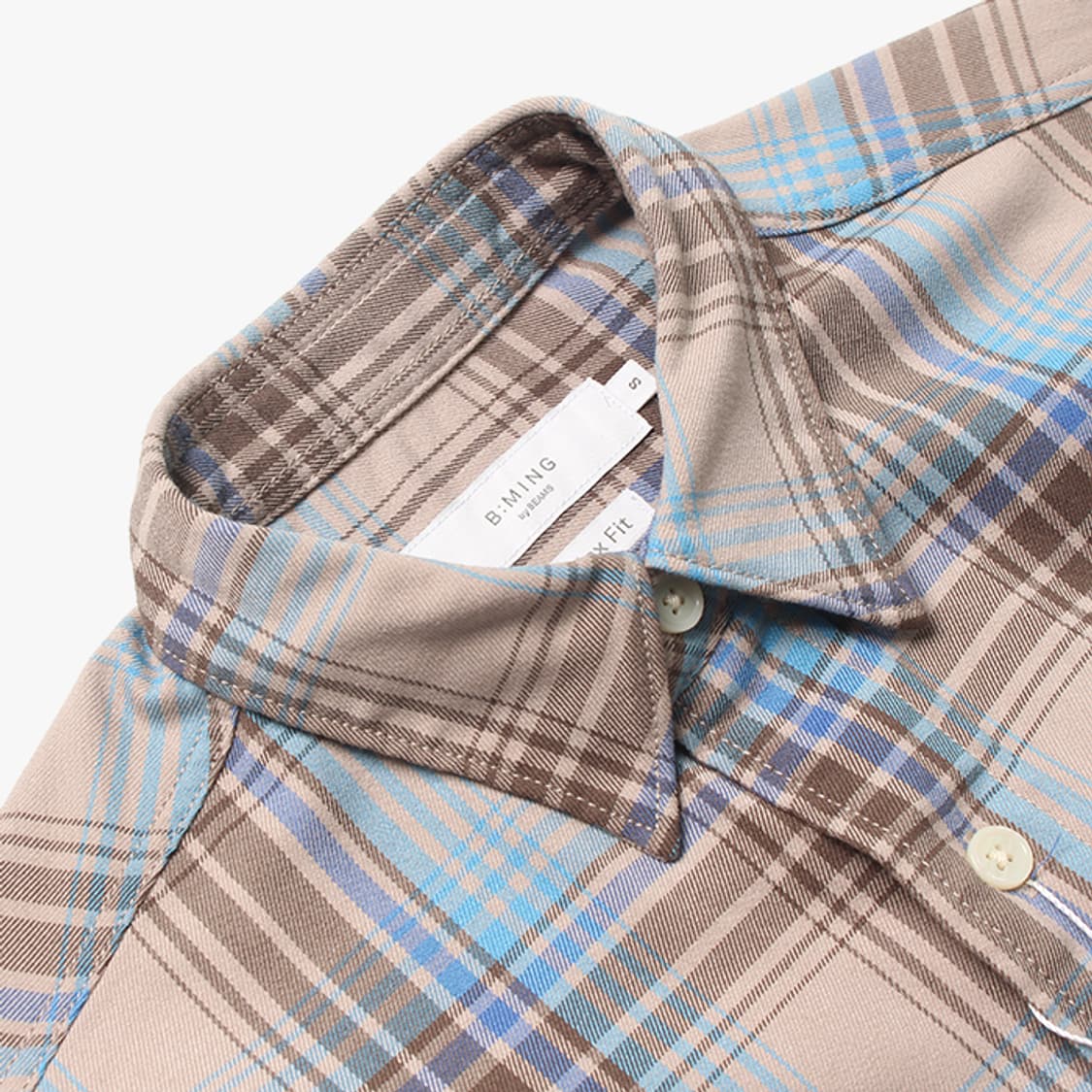  (새상품) BEAMS "Beige Check Shirts" 상품이미지5