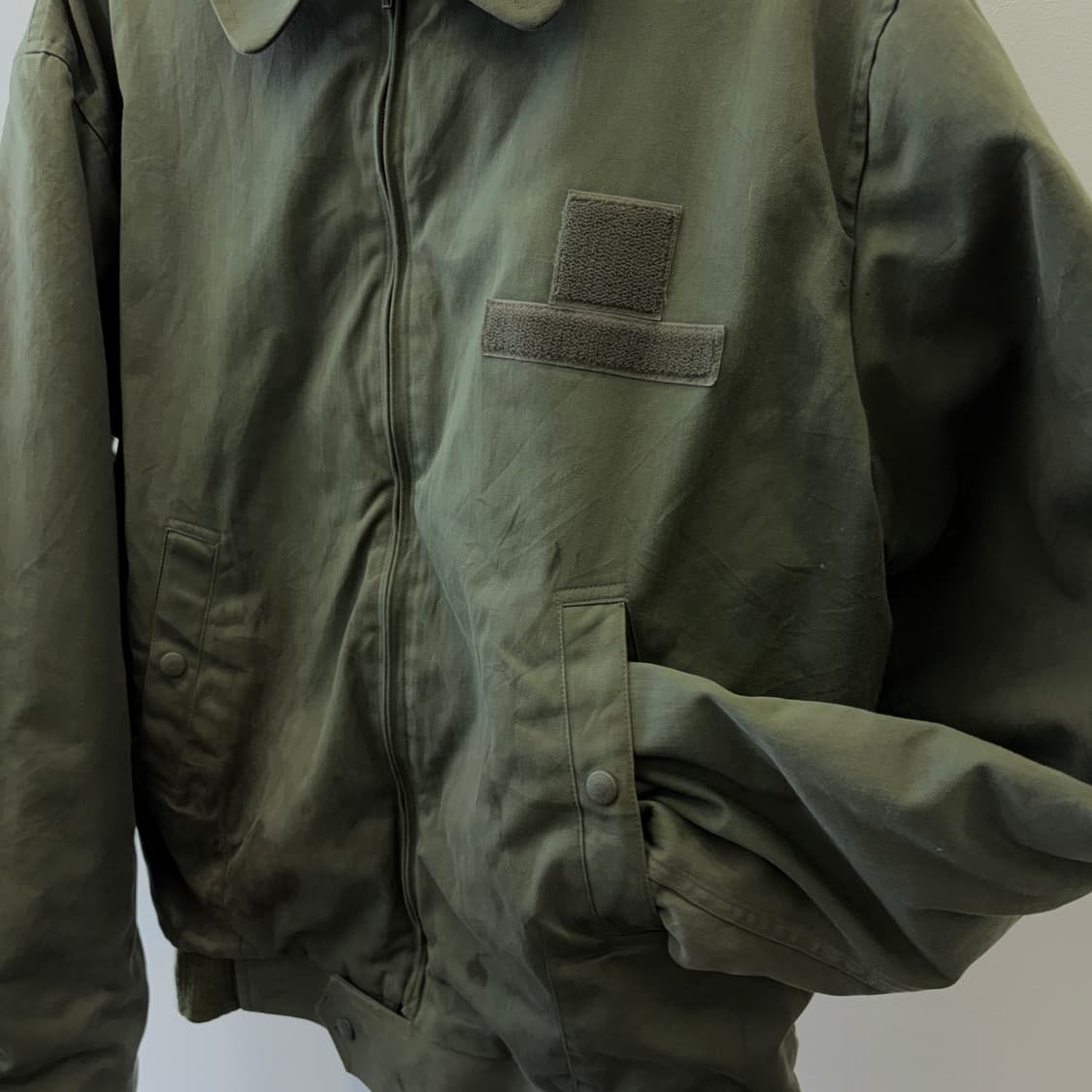 유럽 밀리터리 올리브 워크 자켓 (L) 상품이미지3