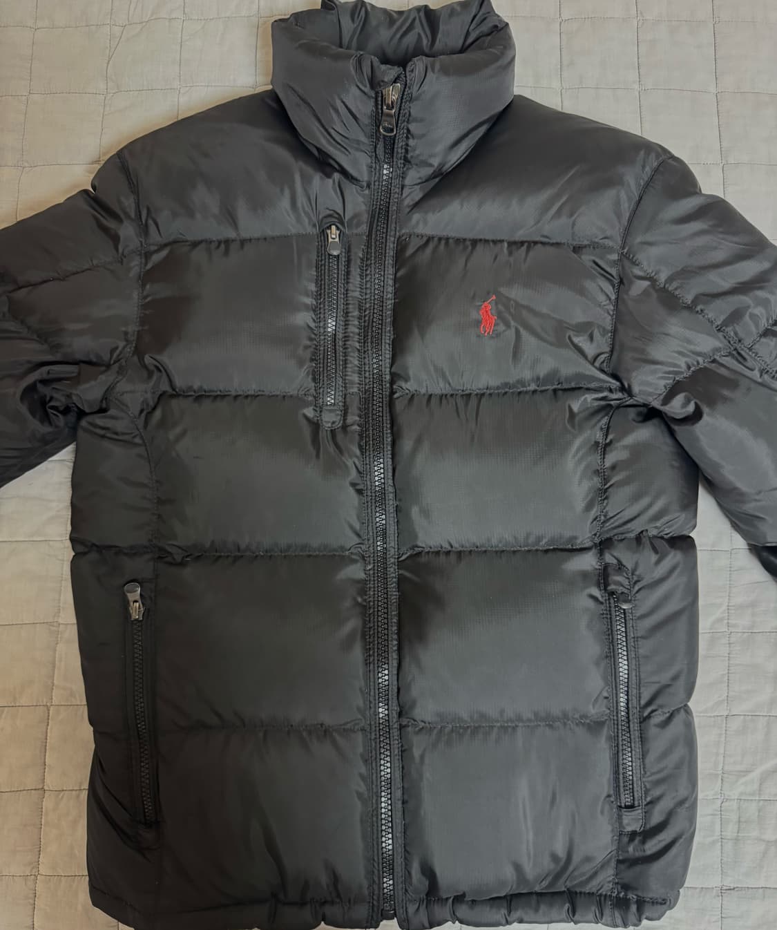 폴로 푸퍼 숏패딩 블랙 상품이미지1