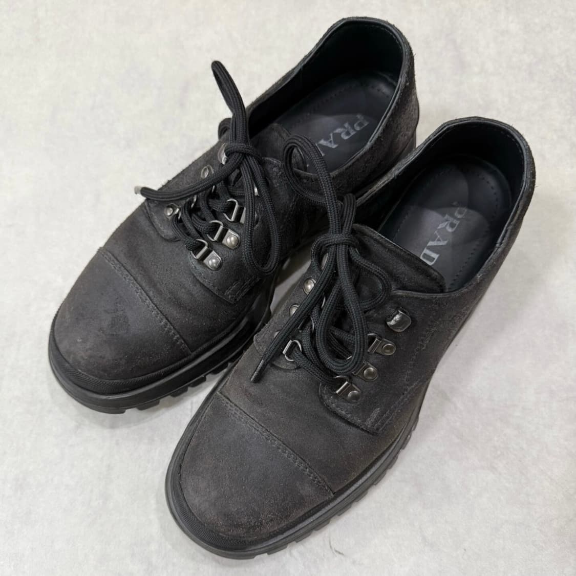 Prada Suede Brixxen Laced-up Derby 상품이미지2