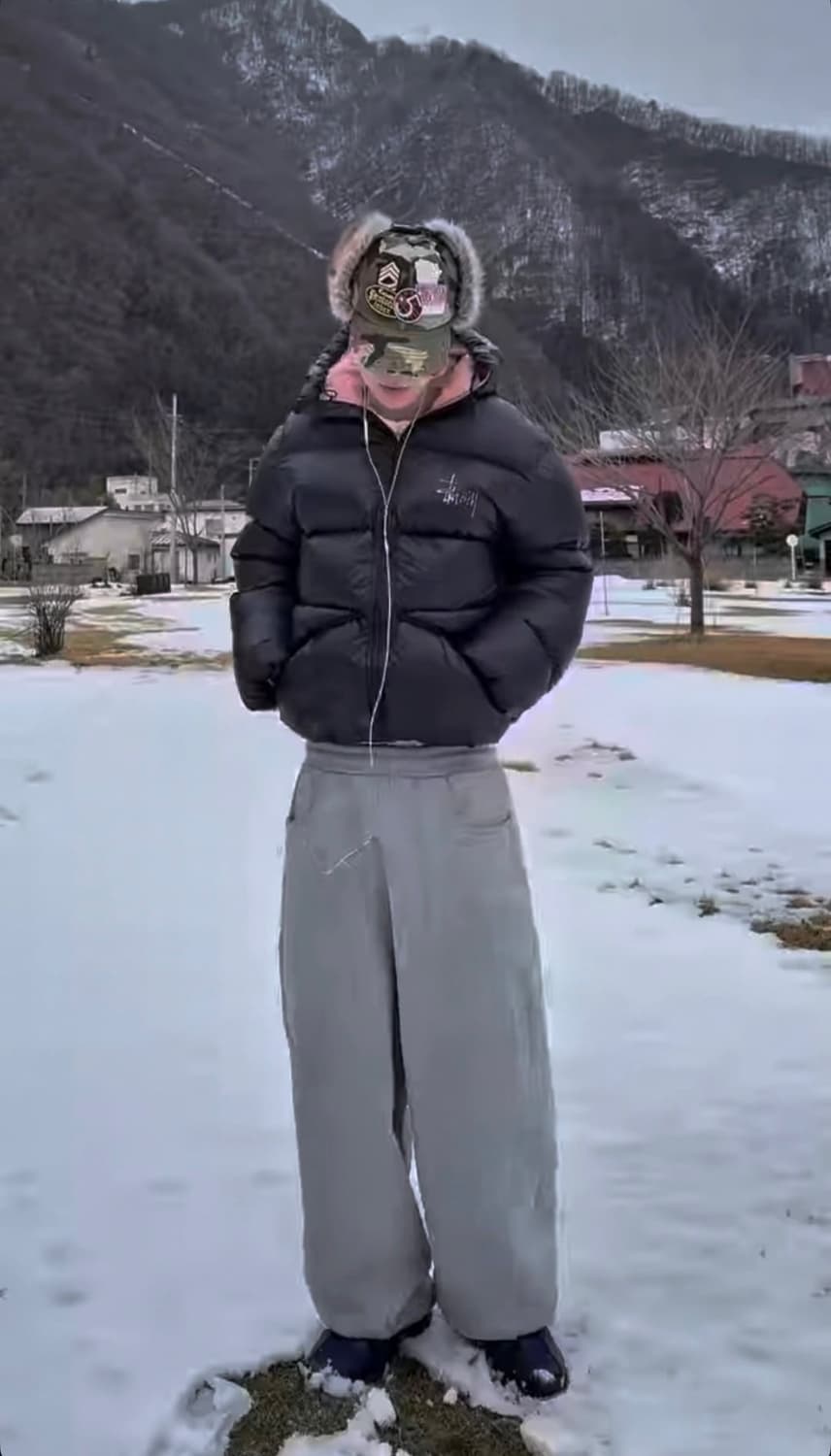 스투시 패딩 ( 마이크로 립스탑 다운 파카 블랙 ) 상품이미지4