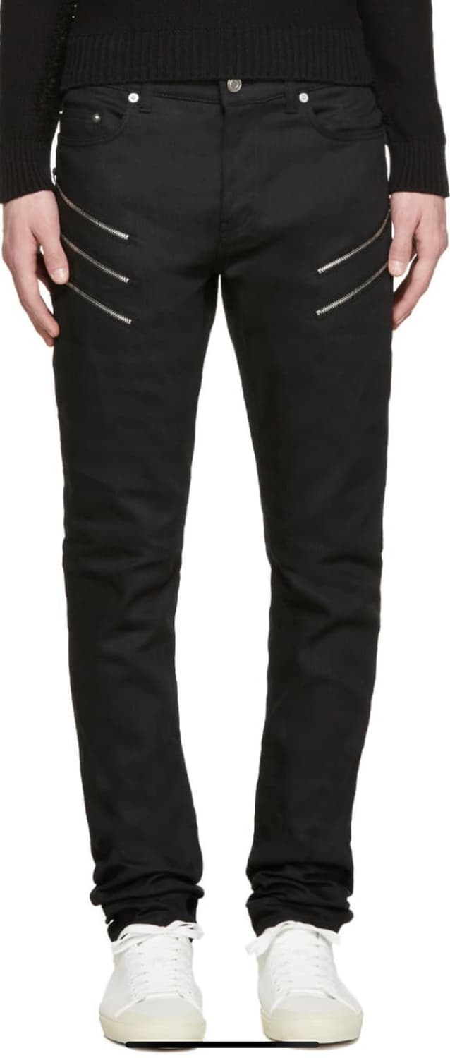 생로랑 15fw 지퍼 블랙진 34 상품이미지4