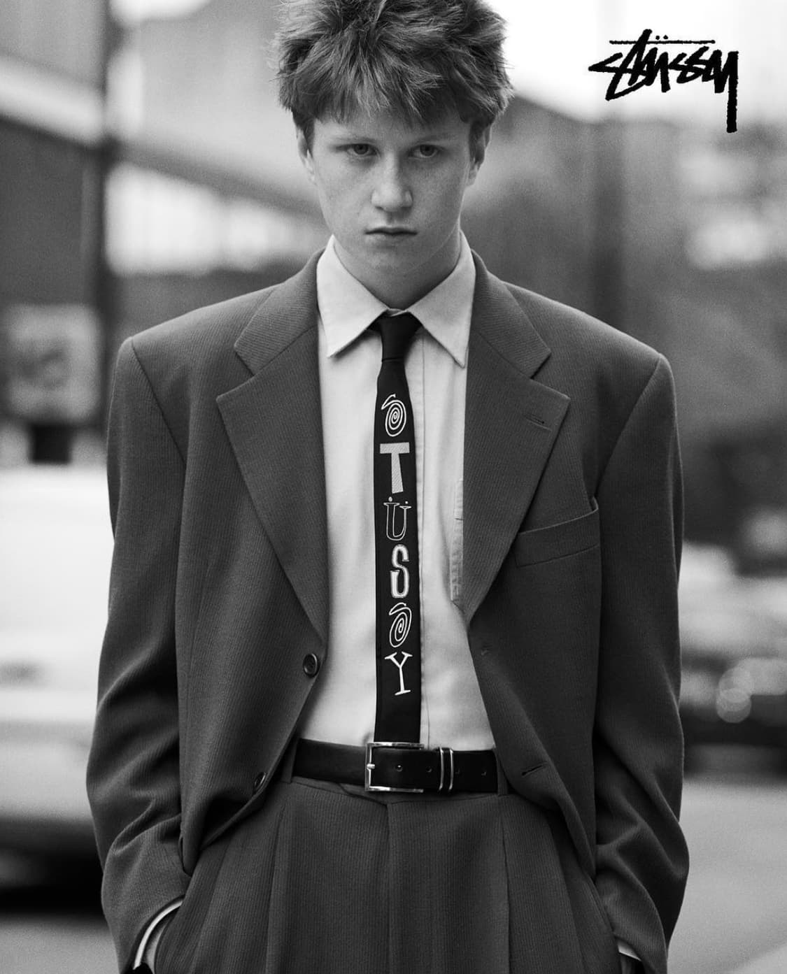 [OS] 스투시 랜섬 자카드 타이 블랙 상품이미지1