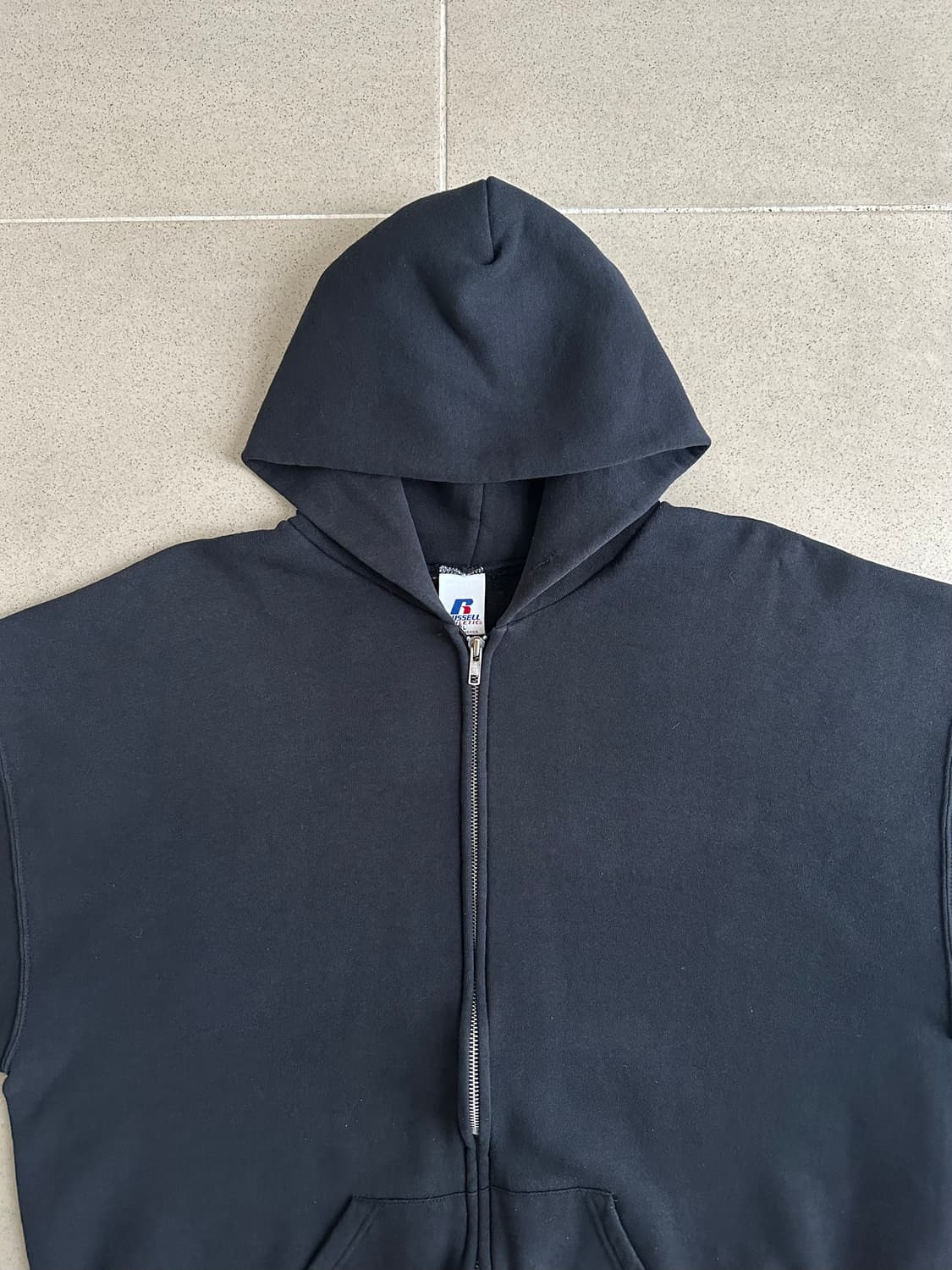 00s 빈티지 러셀 후드집업 블랙 XL 상품이미지4