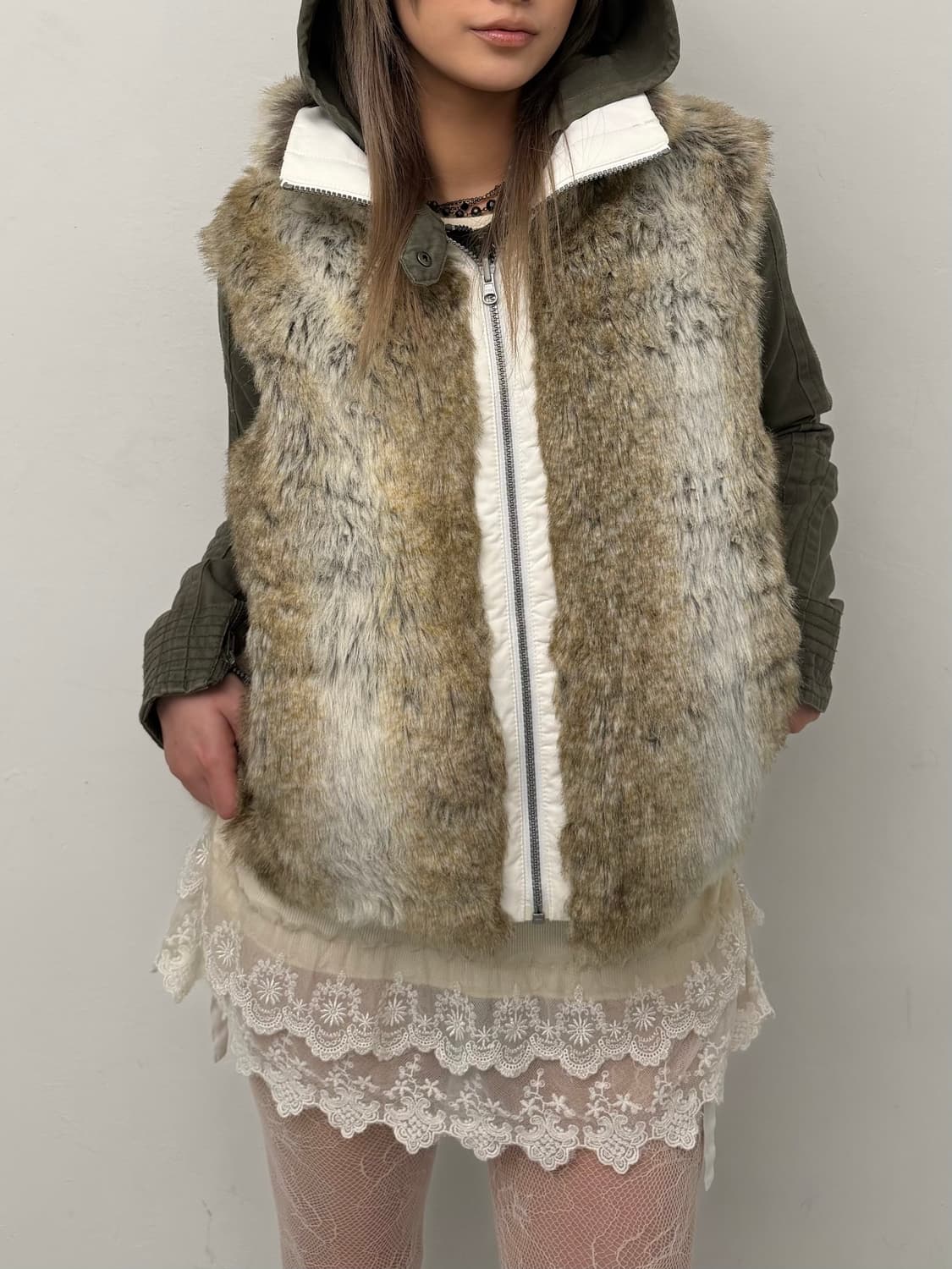 리버시블 퍼 베스트 상품이미지3